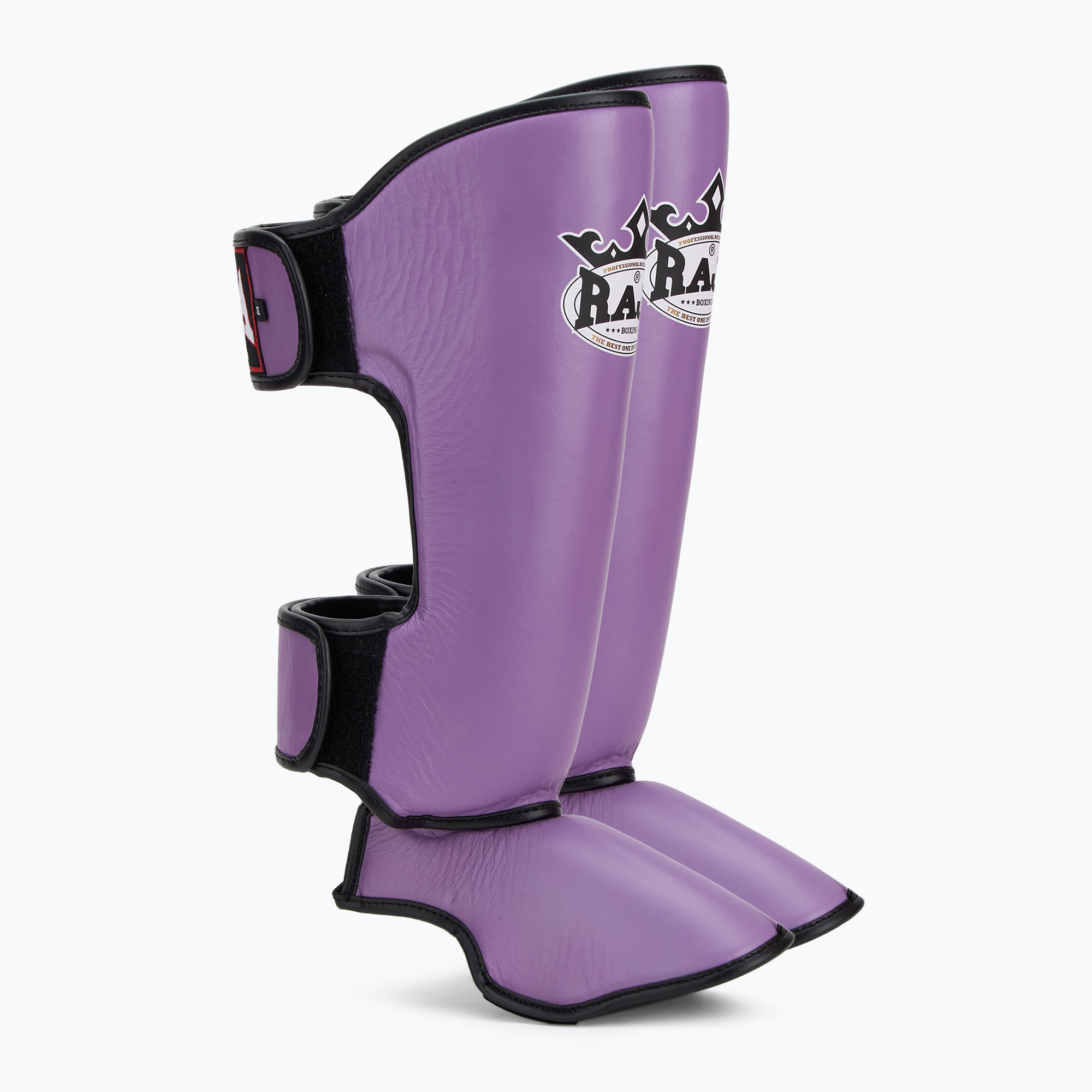 Ochraniacze piszczeli i stóp RAJA BOXING Lightweight Shin Guards Genuine Leather purple 