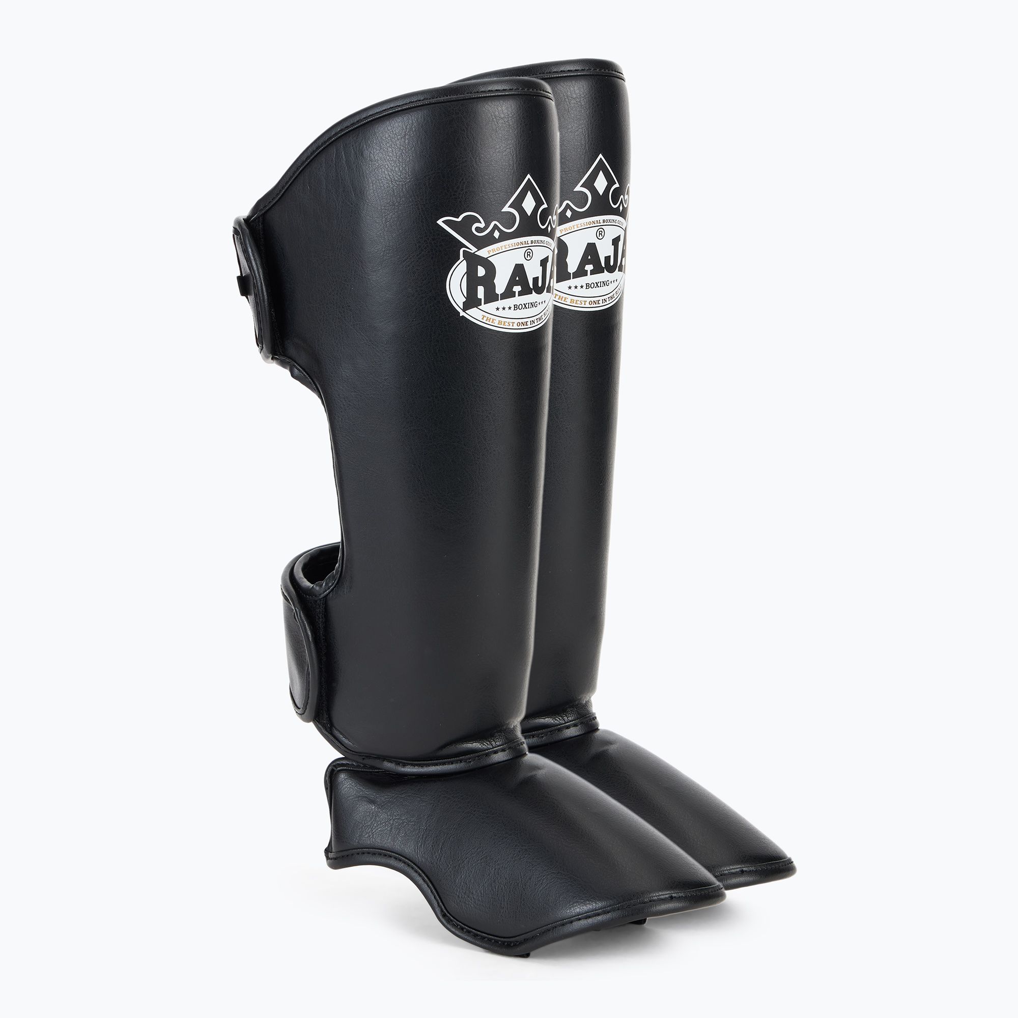 Ochraniacze piszczeli i stóp RAJA BOXING Lightweight Shin Guards Semi Leather black 