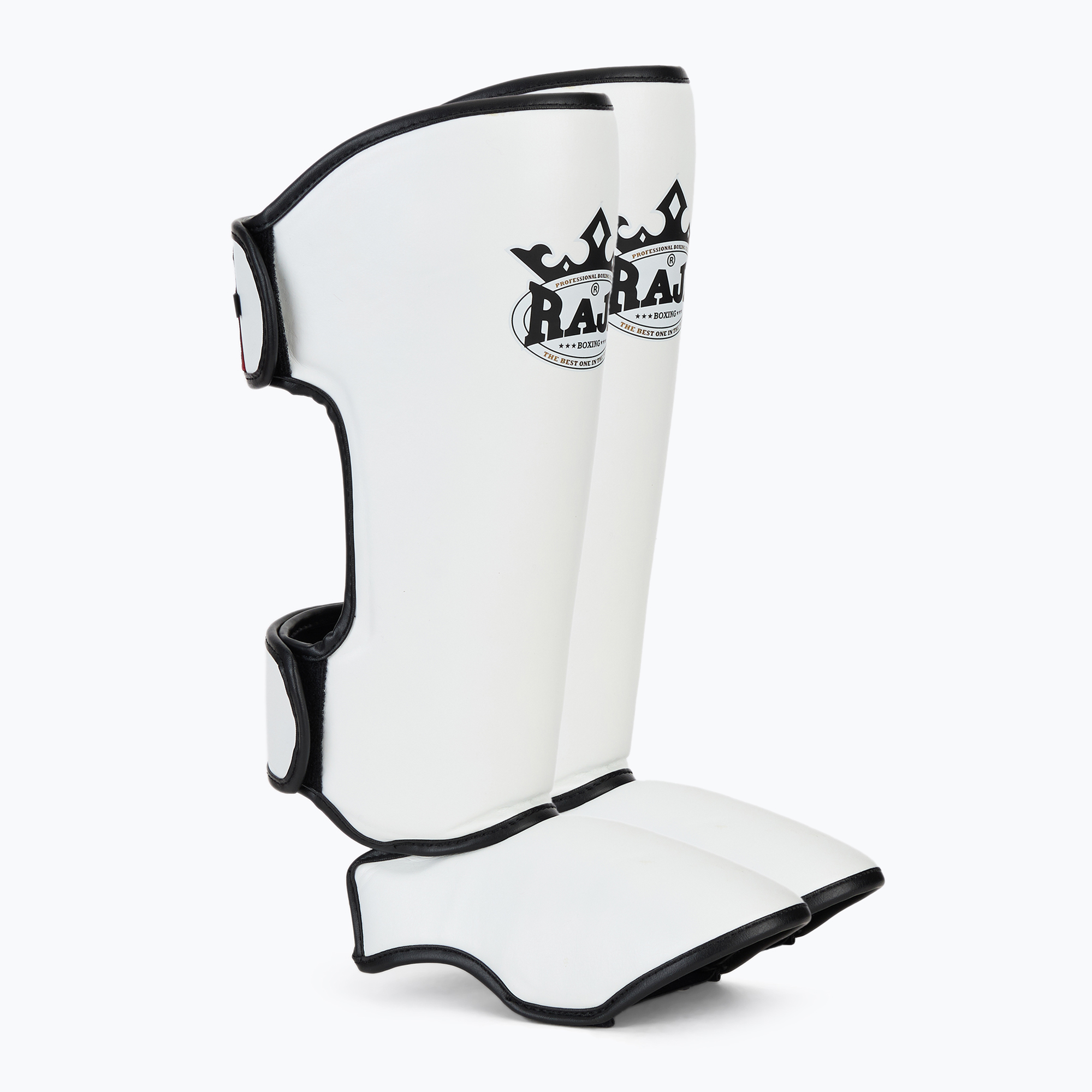 Ochraniacze piszczeli i stóp RAJA BOXING Lightweight Shin Guards Semi Leather white 