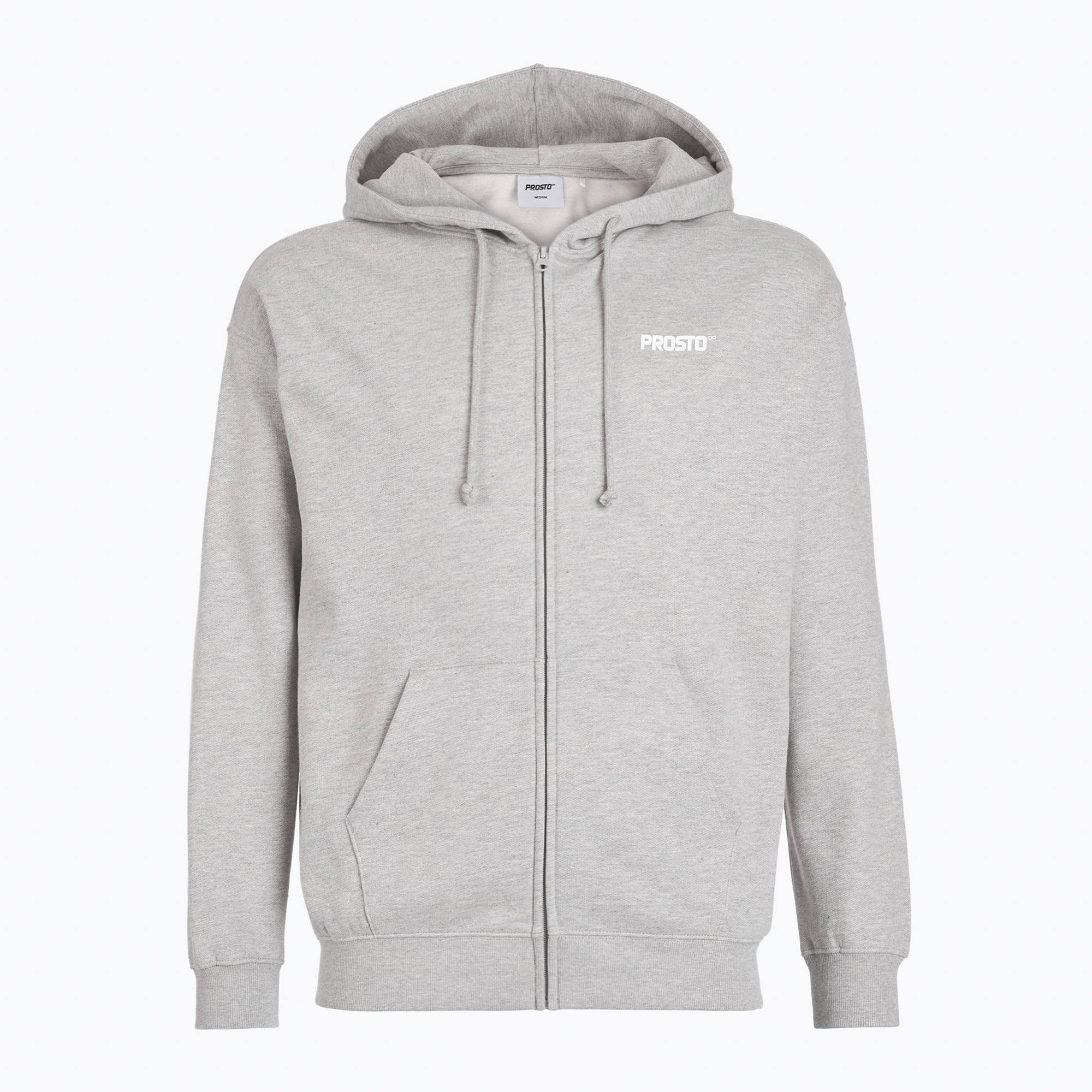 Bluza męska PROSTO Hoodie Logo Zip gray 