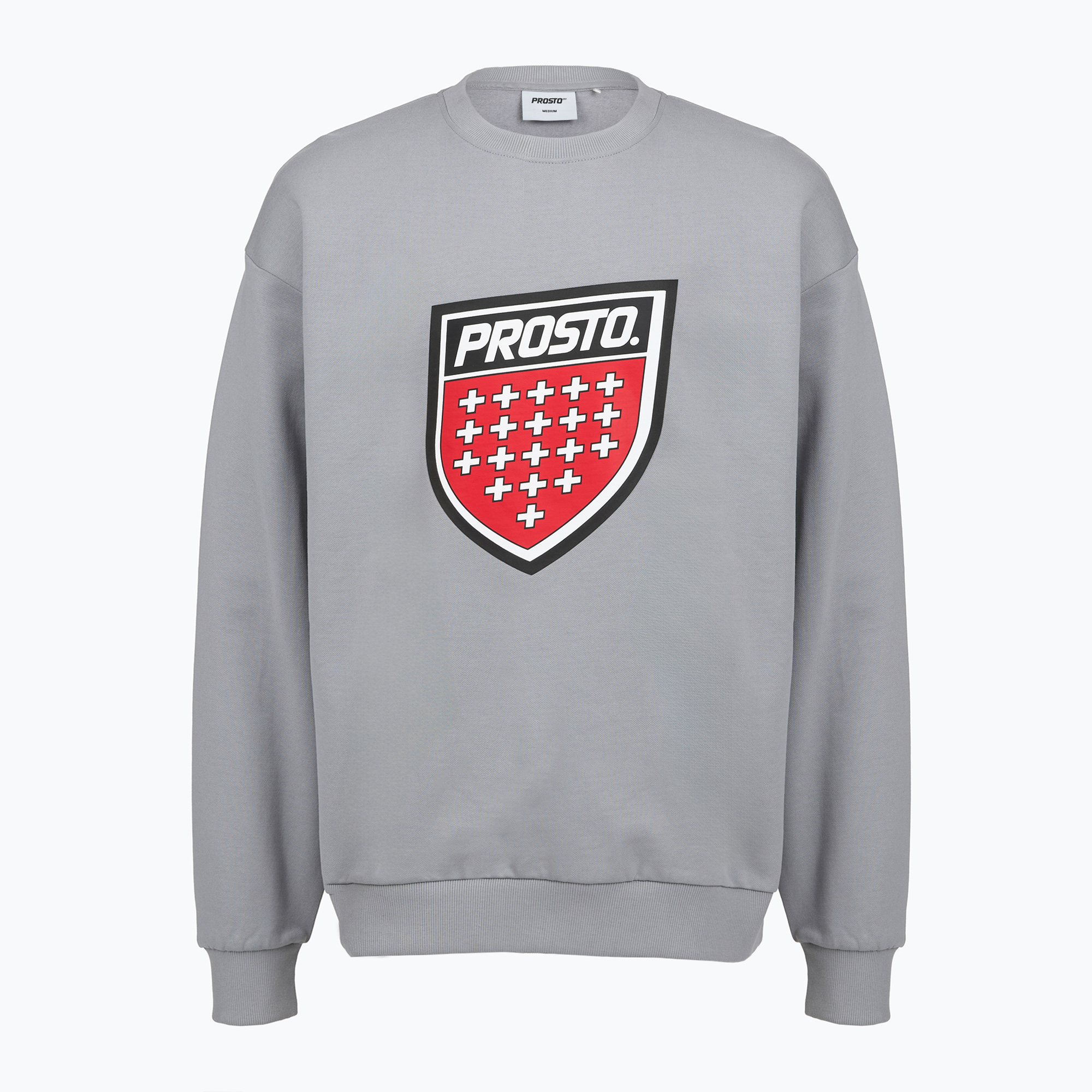 Мъжки суитшърт PROSTO Big Shield Crewneck gray