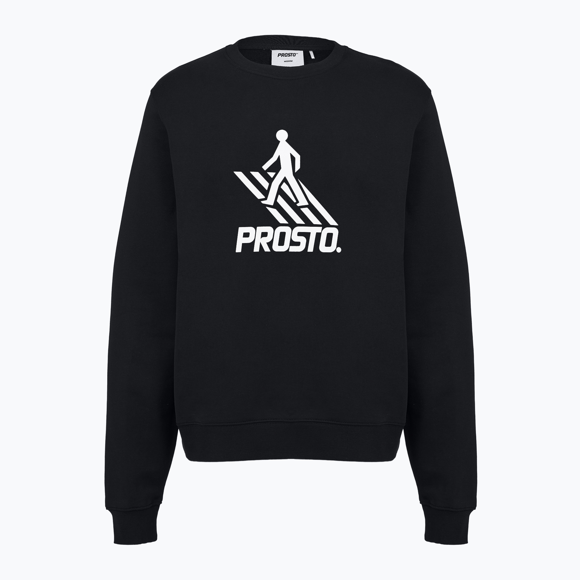 Мъжки суитшърт PROSTO Crossing Crewneck black