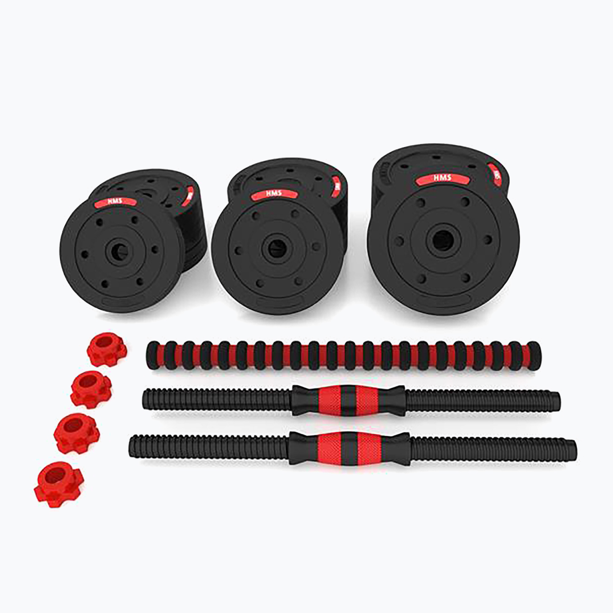 HMS SGP20 20kg black/red dumbbell set with barbell connection (20 kg)