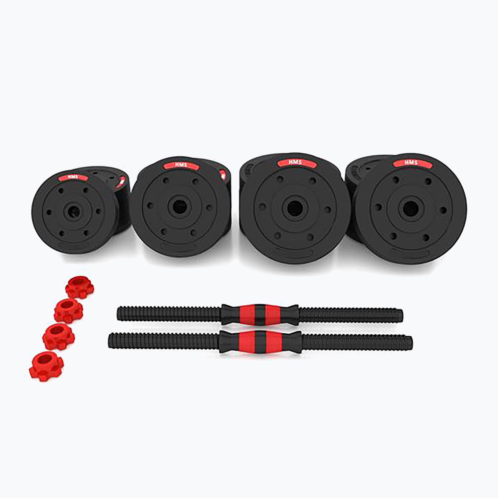 HMS SGP40 40kg black/red dumbbell set with barbell connection (40 kg)