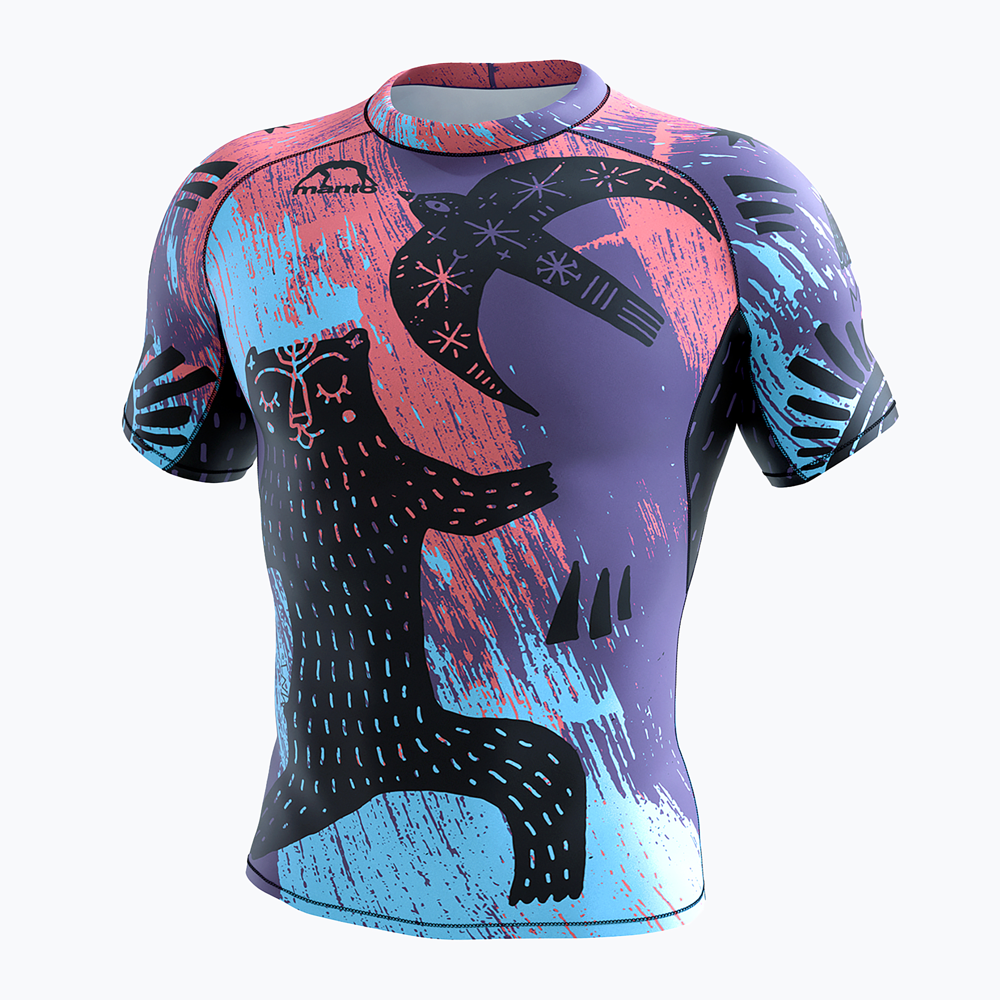 Rashguard męski MANTO Livings multicolor 