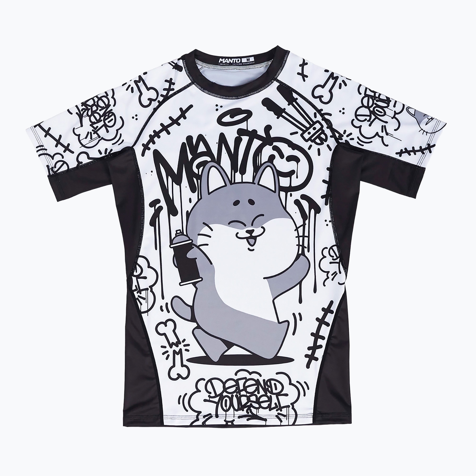 Rashguard męski MANTO Debza biały/czarny 