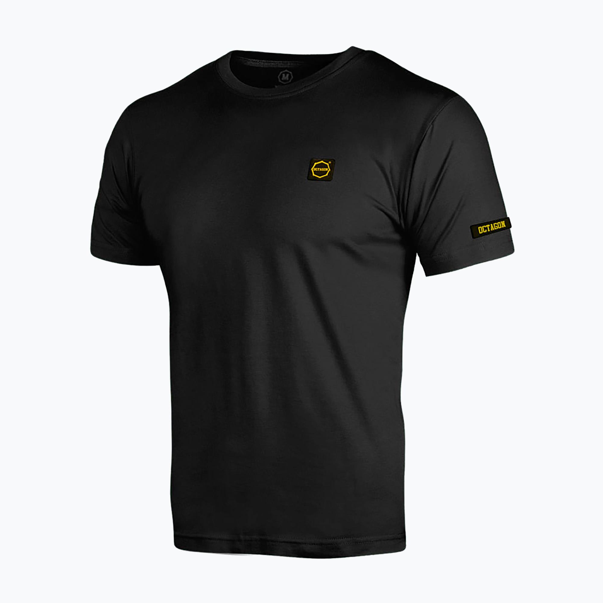 Tricou pentru bărbați Octagon Small Logo black/gold