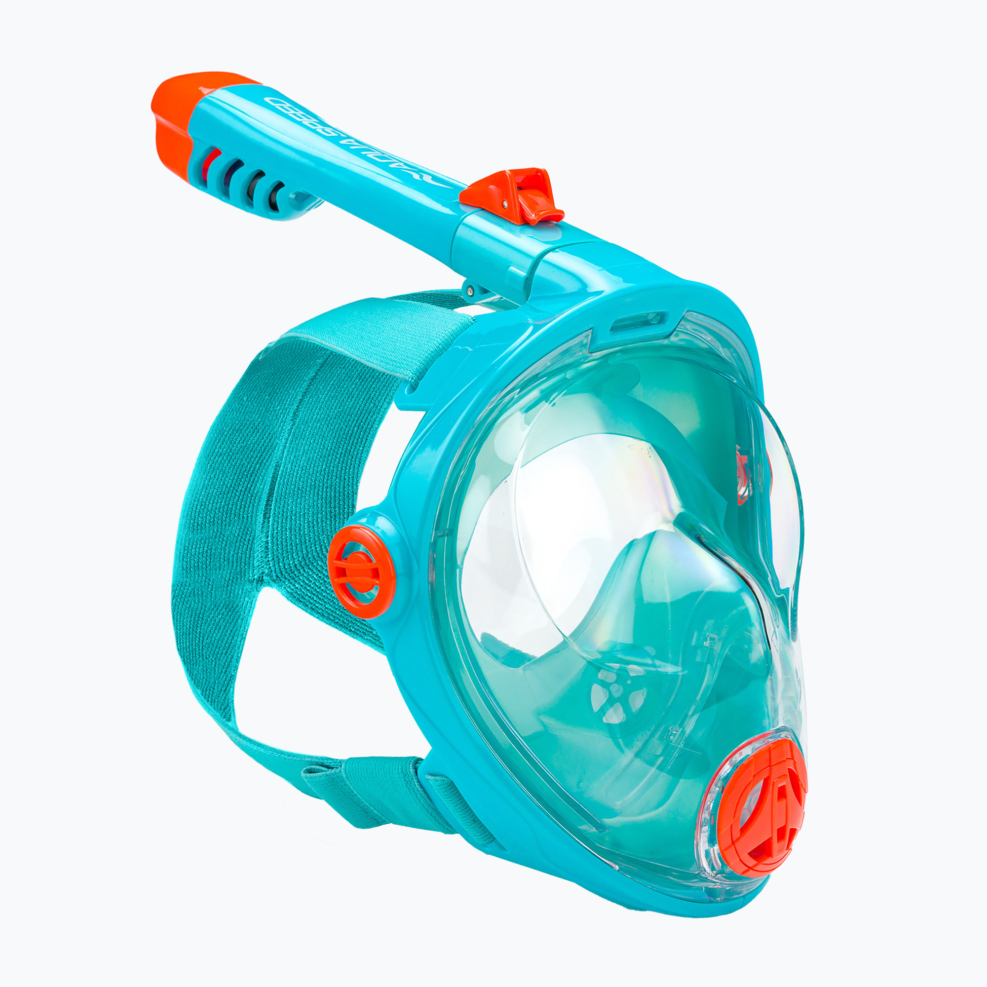 Maska pełnotwarzowa do snorkelingu dziecięca AQUA-SPEED Spectra 2.0 Kid turkusowa 