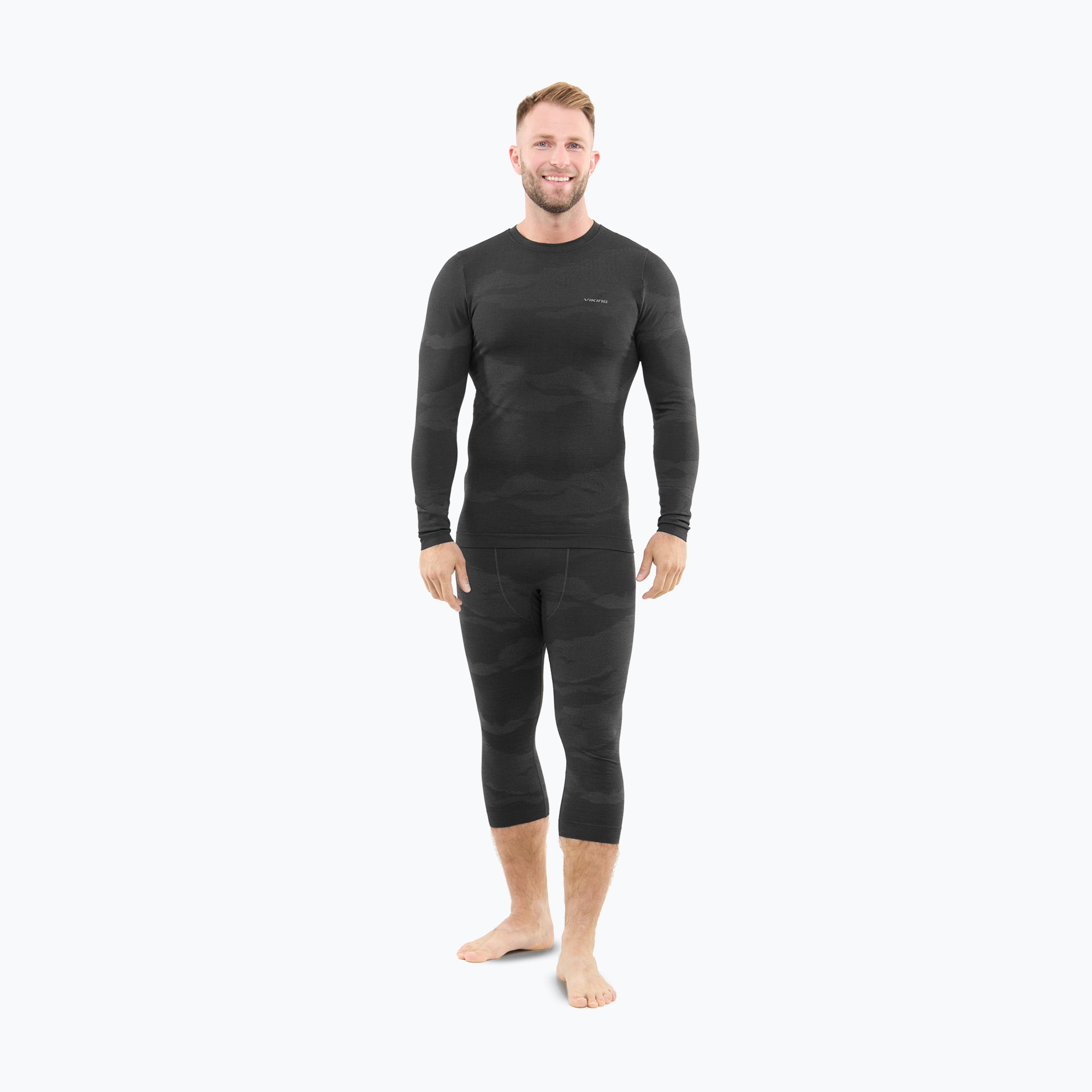 Pánsky komplet termo bielizne Viking Gasher 3/4 black