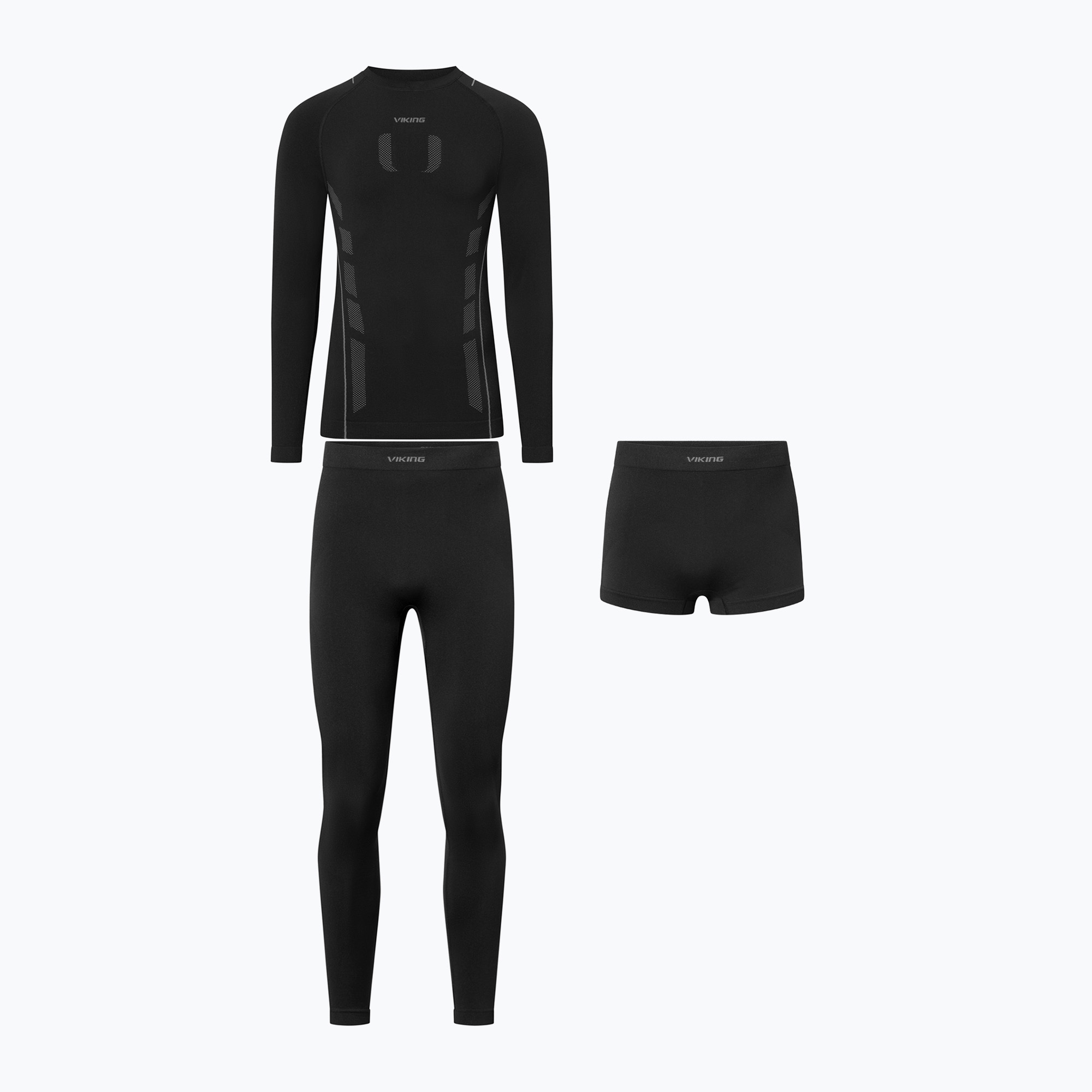 Мъжки комплект термоактивно бельо Viking Eiger 2.0 black/grey