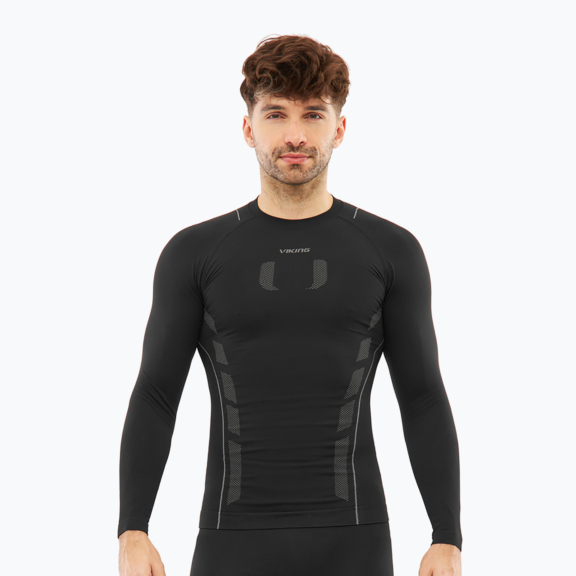 Мъжка термоактивна блуза Viking Eiger 2.0 black/grey