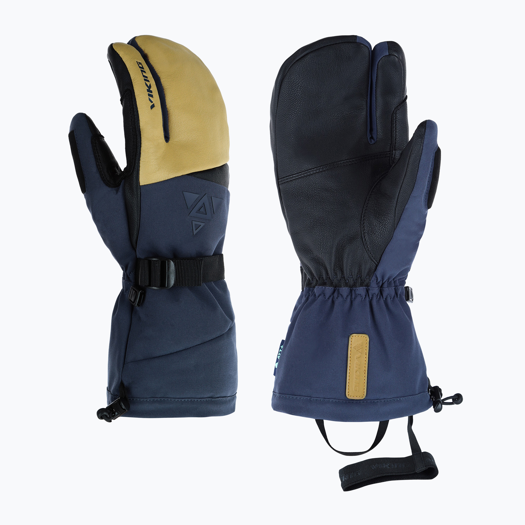 Мъжки скиорски ръкавици Viking Norvik Pro Lobster Freeride navy/beige