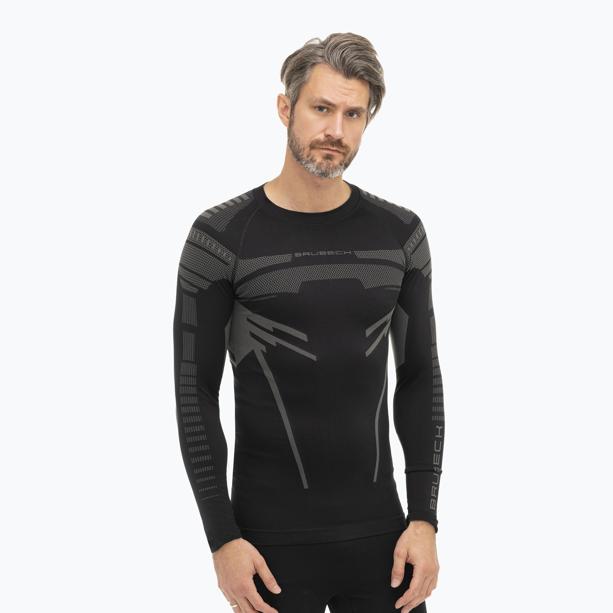Brubeck LS15700 Dry da uomo a maniche lunghe nero/grafite (M) (Dry LS15700M)