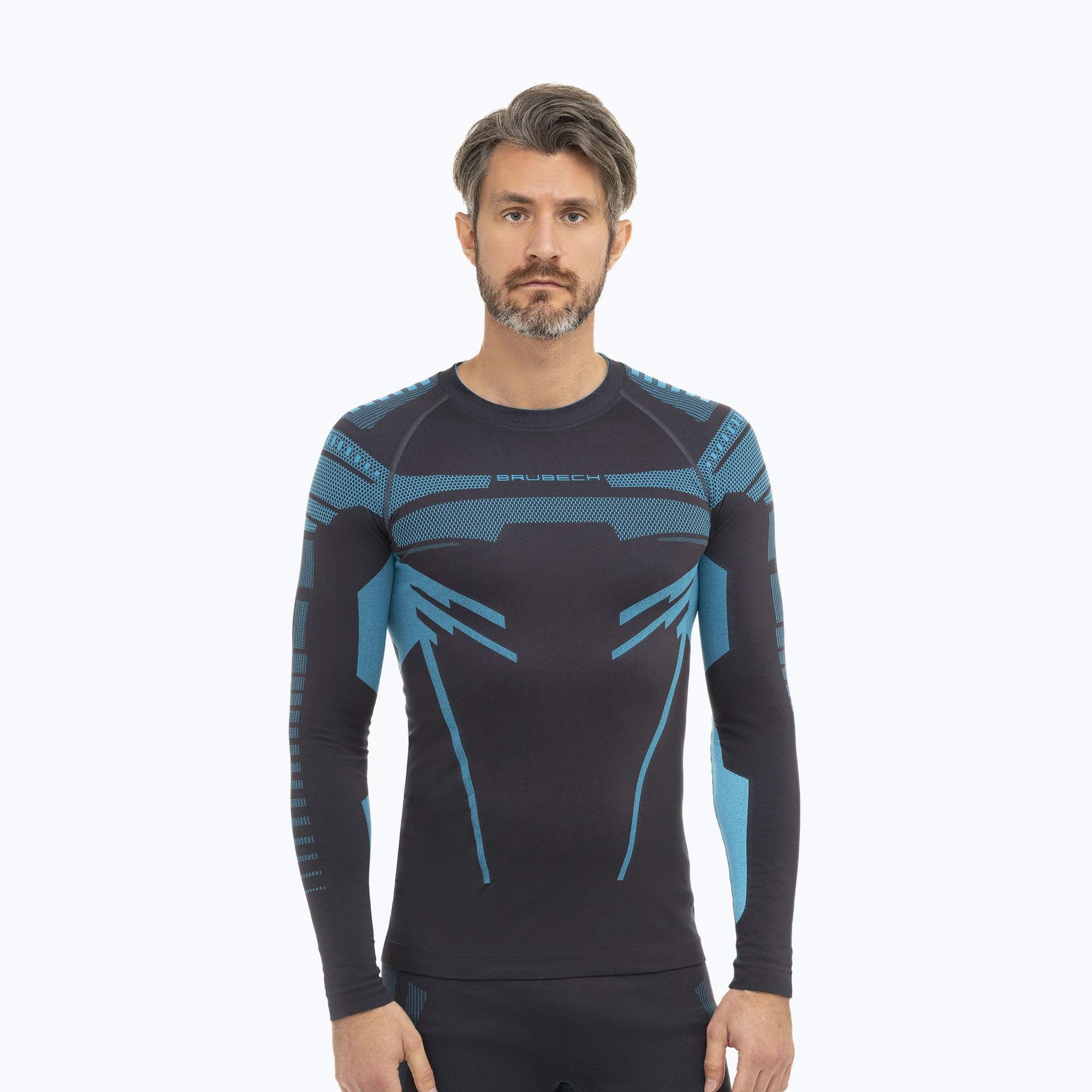 Bluza termoaktywna męska Brubeck Dry grafitowy/niebieski | WYSYŁKA W 24H | 30 DNI NA ZWROT