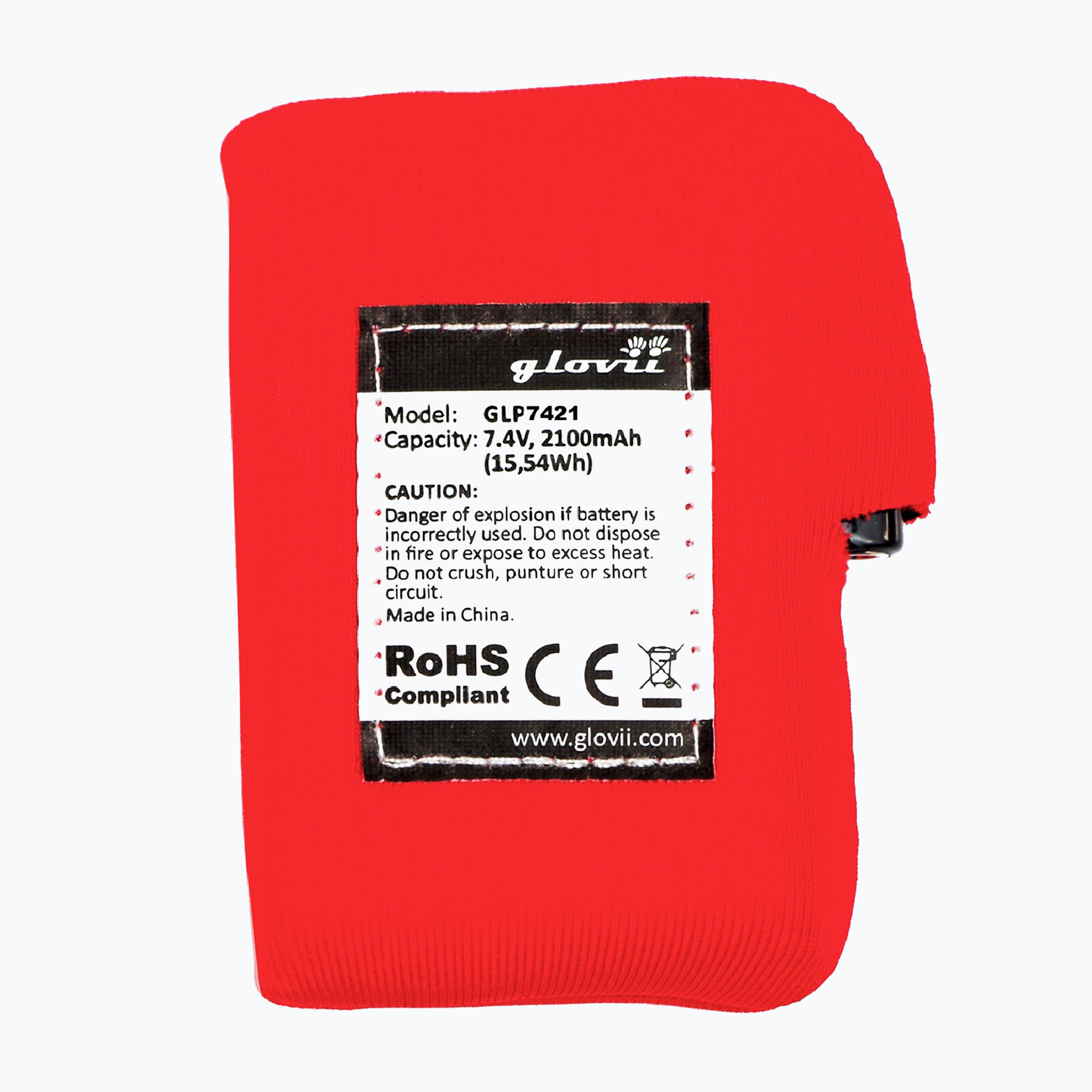 Batterie für Glovia Heizhandschuhe und Mützen GLP7421 rot