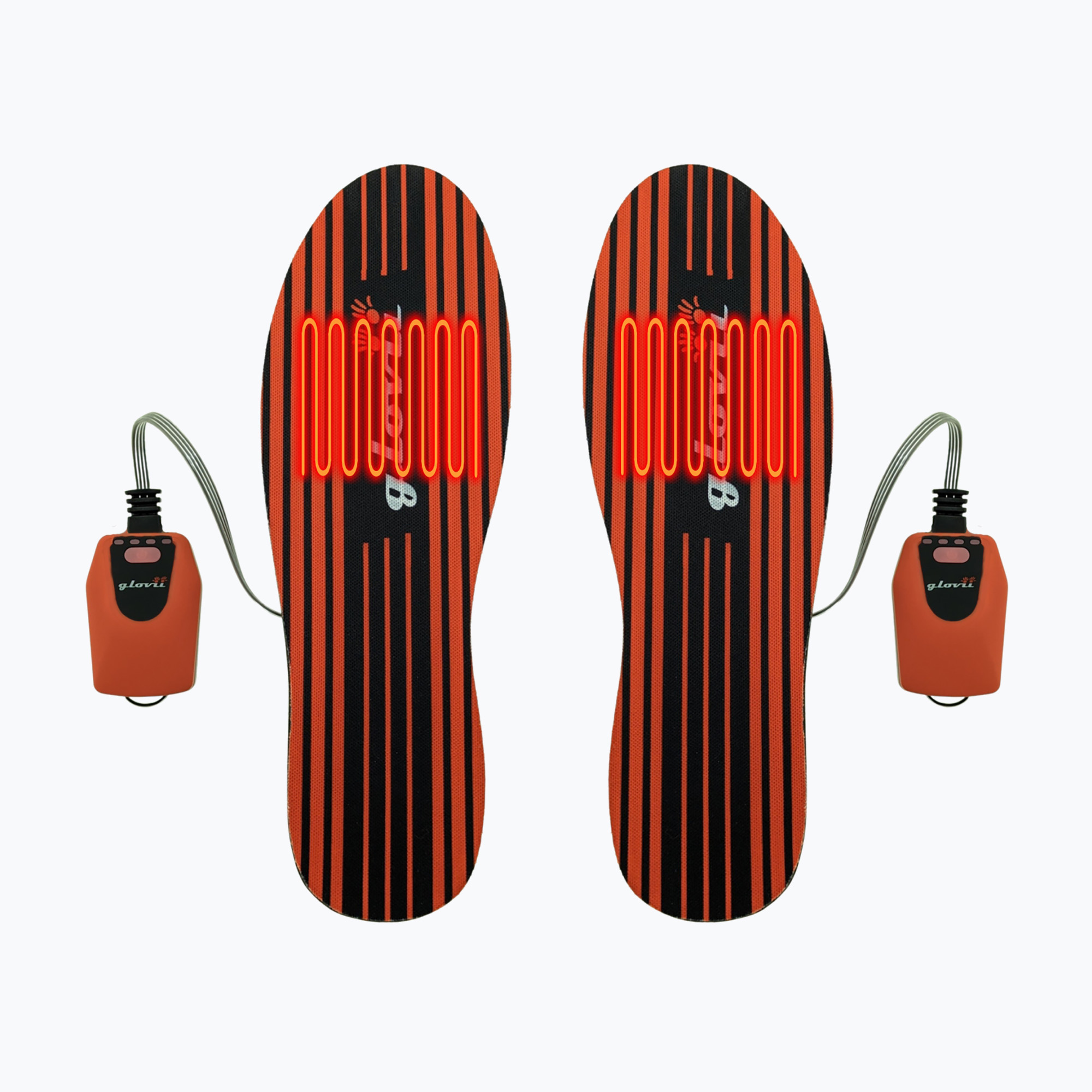 Glovii GW4U отопляеми вложки за ски обувки черни/червени