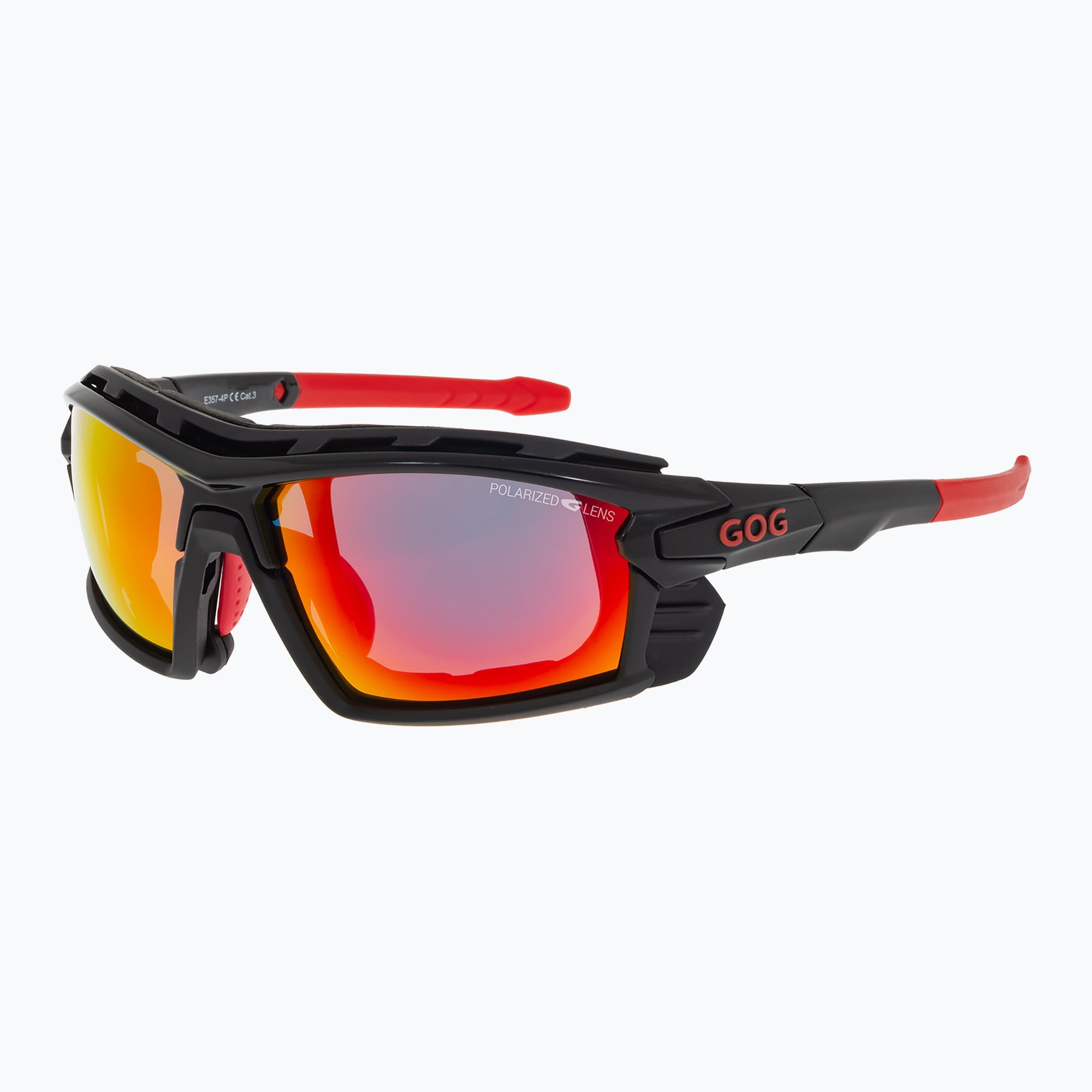 Okulary przeciwsłoneczne GOG Glaze black/red/polychromatic red 