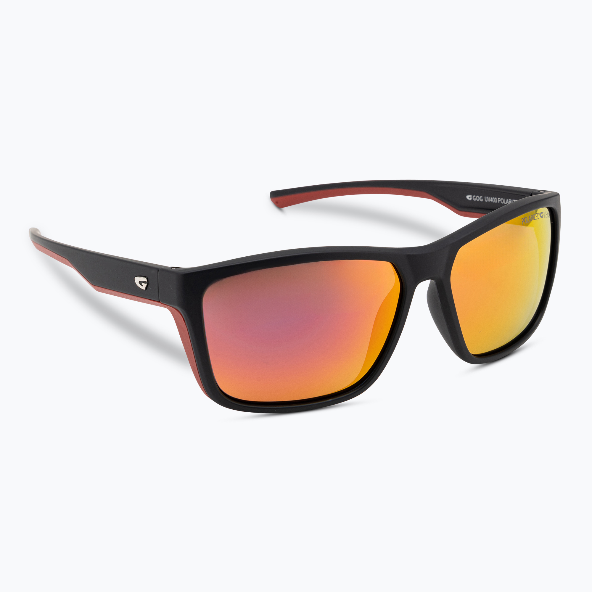 Okulary przeciwsłoneczne GOG Levante matt black/red/polychromatic red 