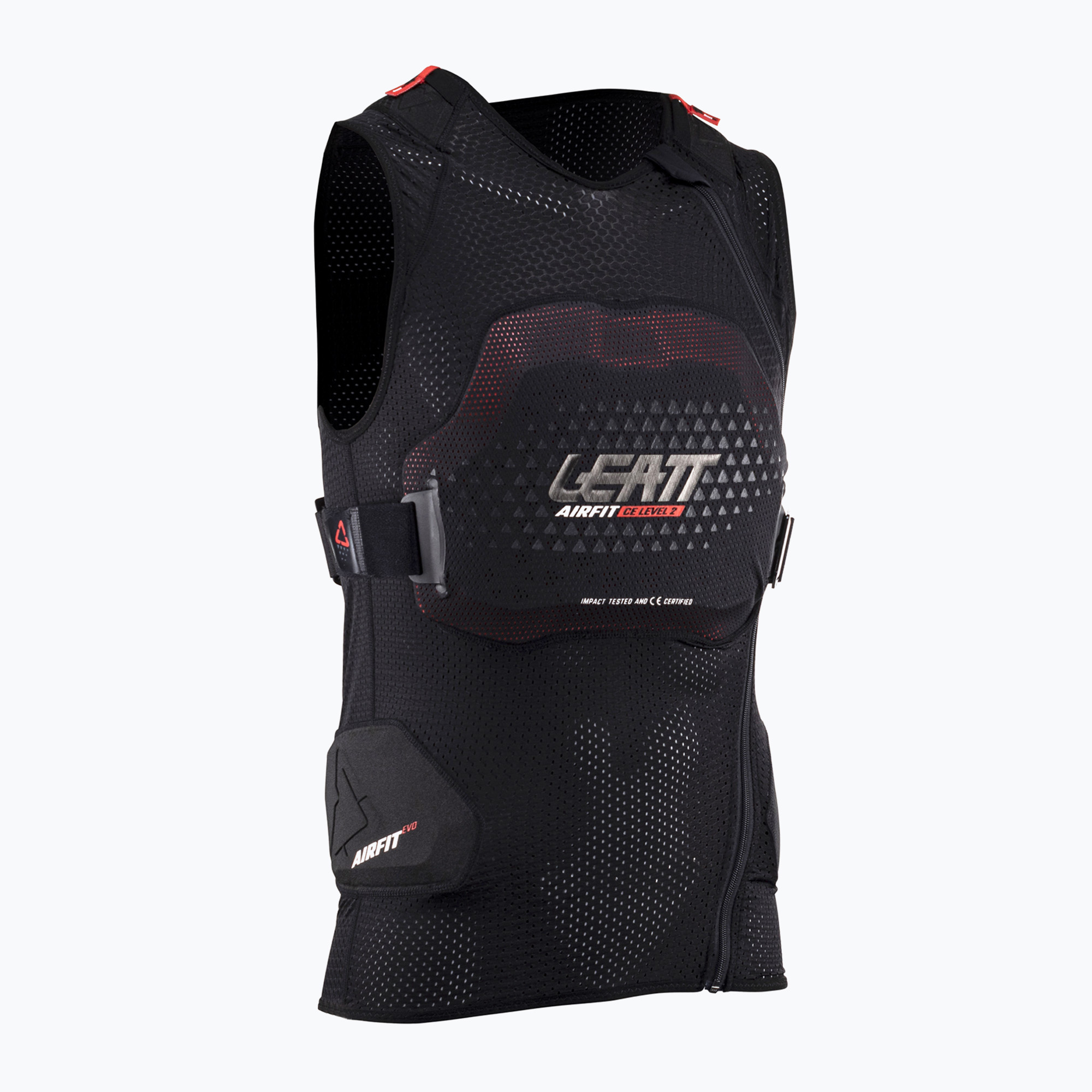 Pánsky cyklistický dres Leatt 3DF AirFit Evo Vest black s chráničmi (3DF AirFit Evo Vest 5024060740)