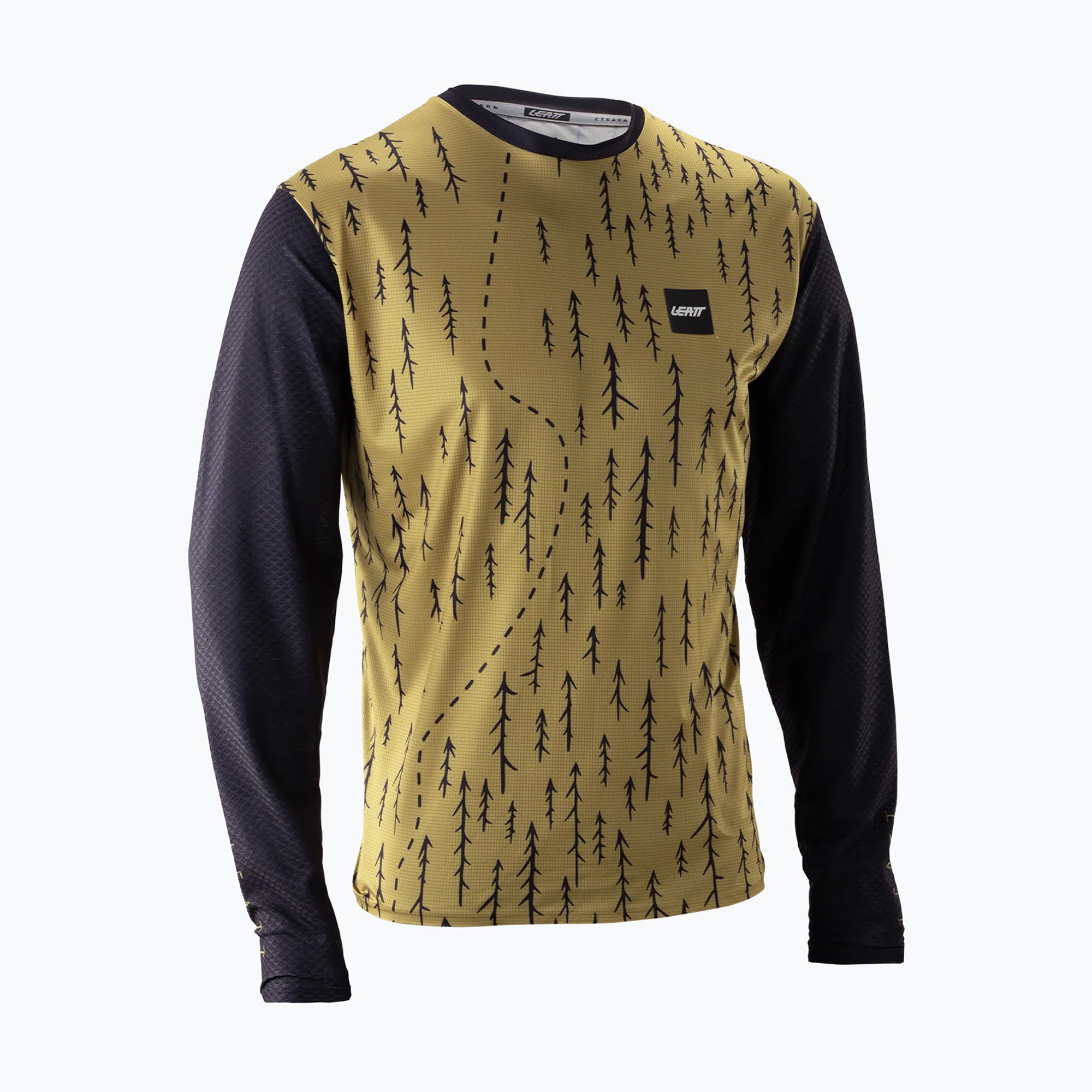 Мъжка блуза с дълъг ръкав за колоездене Leatt MTB Trail 3.0 trails brown