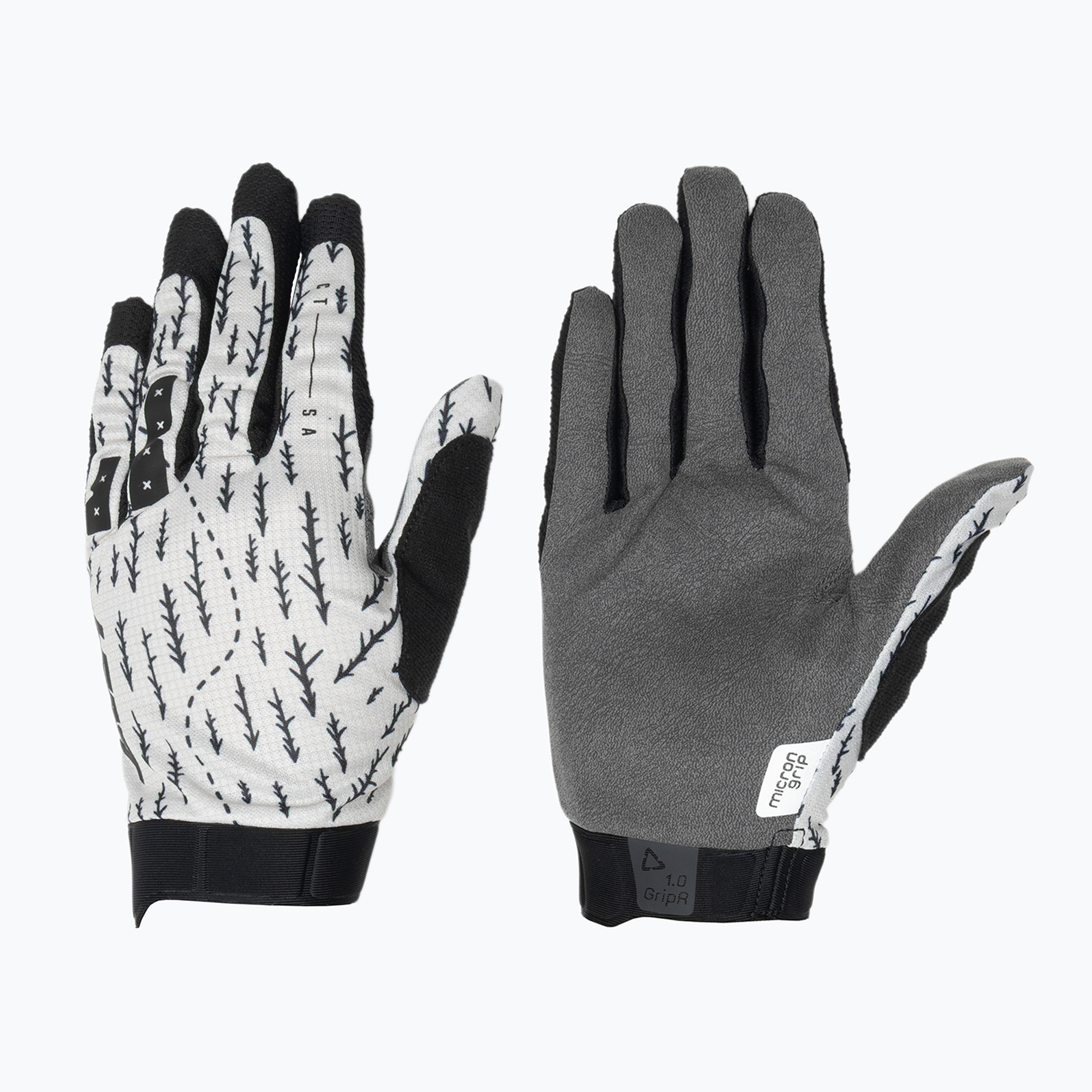 Мъжки велосипедни ръкавици Leatt MTB 1.0 GripR trails white