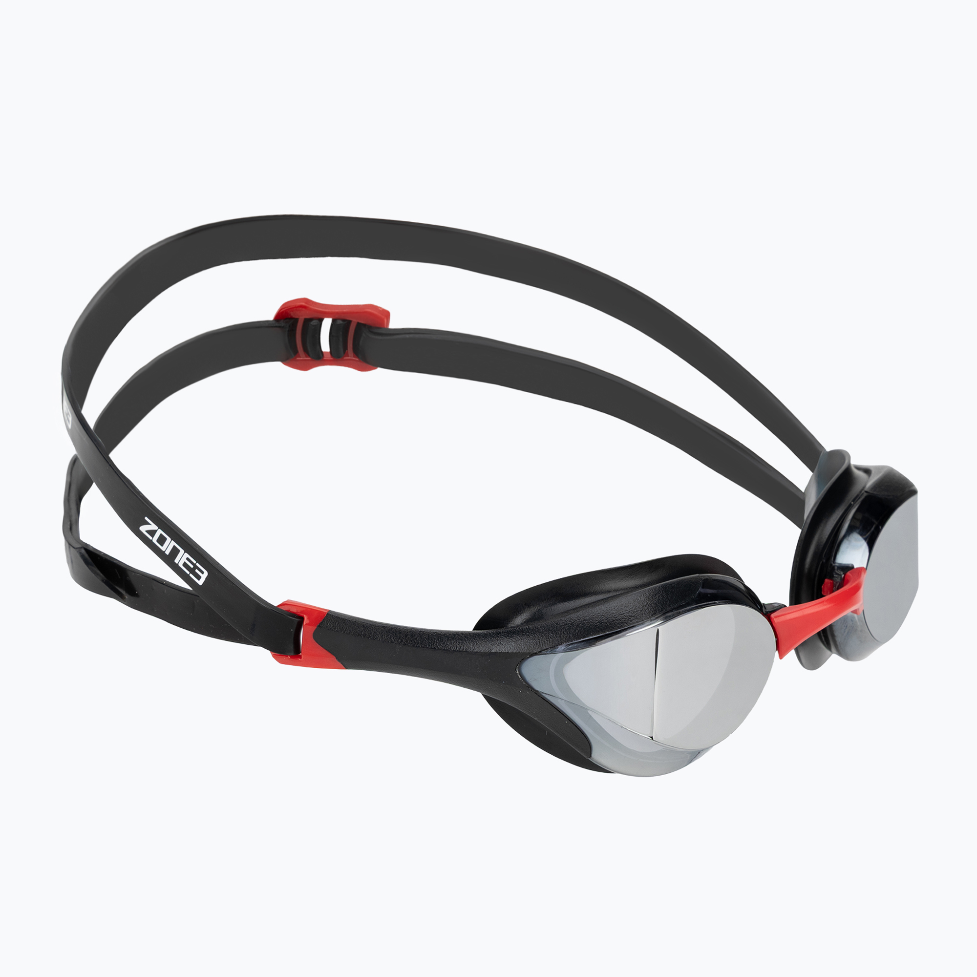 Ochelari de înot ZONE3 Volare Streamline Racing black/red/silver polarizați cu oglindă Revo