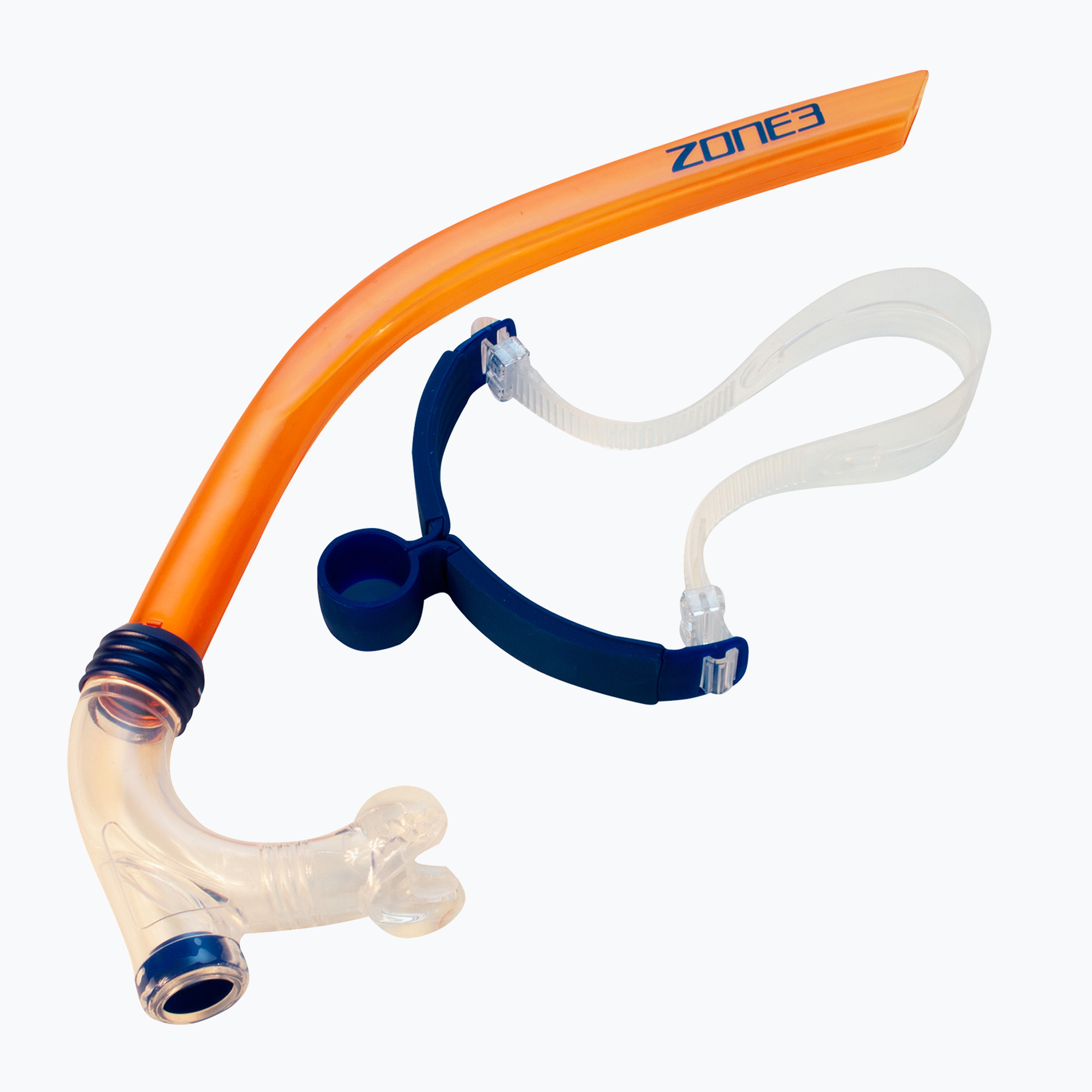 Rurka czołowa do pływania ZONE3 Front Facing Snorkel orange/blue 