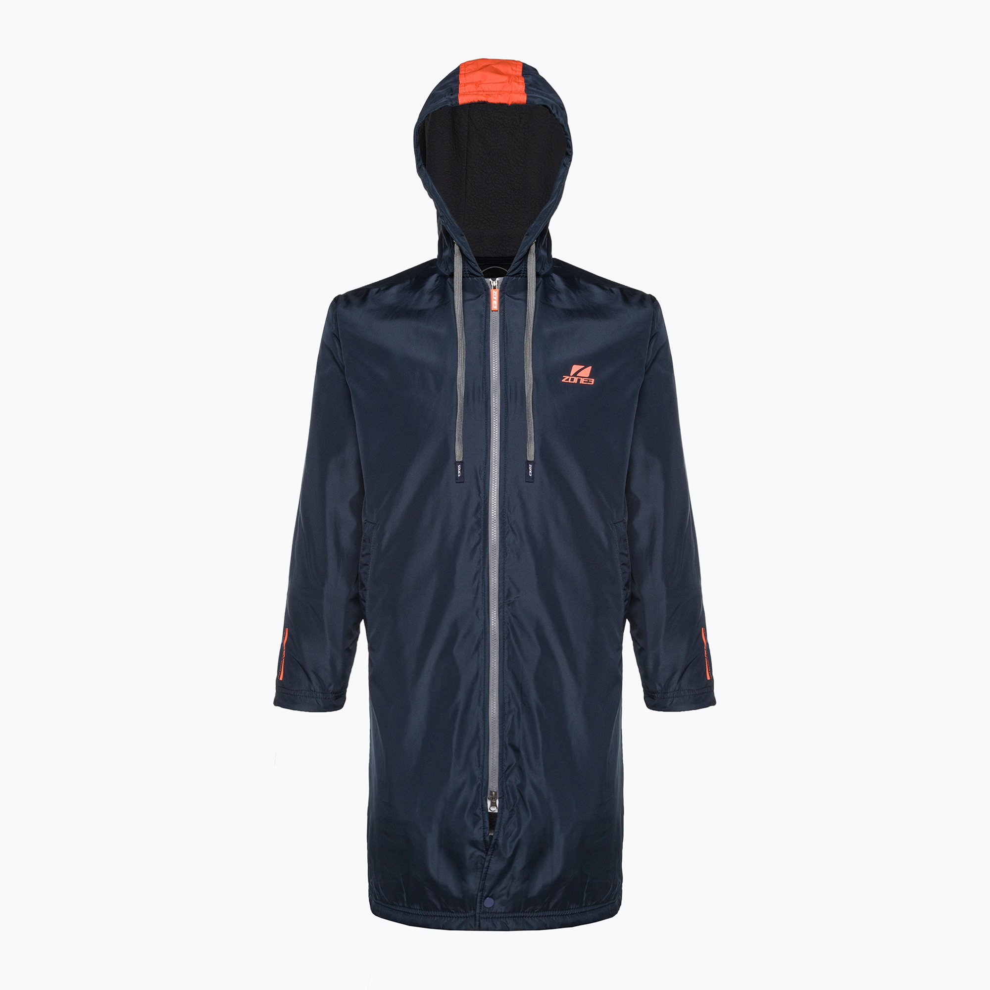 Płaszcz ZONE3 Robe Fleece Parka navy/grey/orange 
