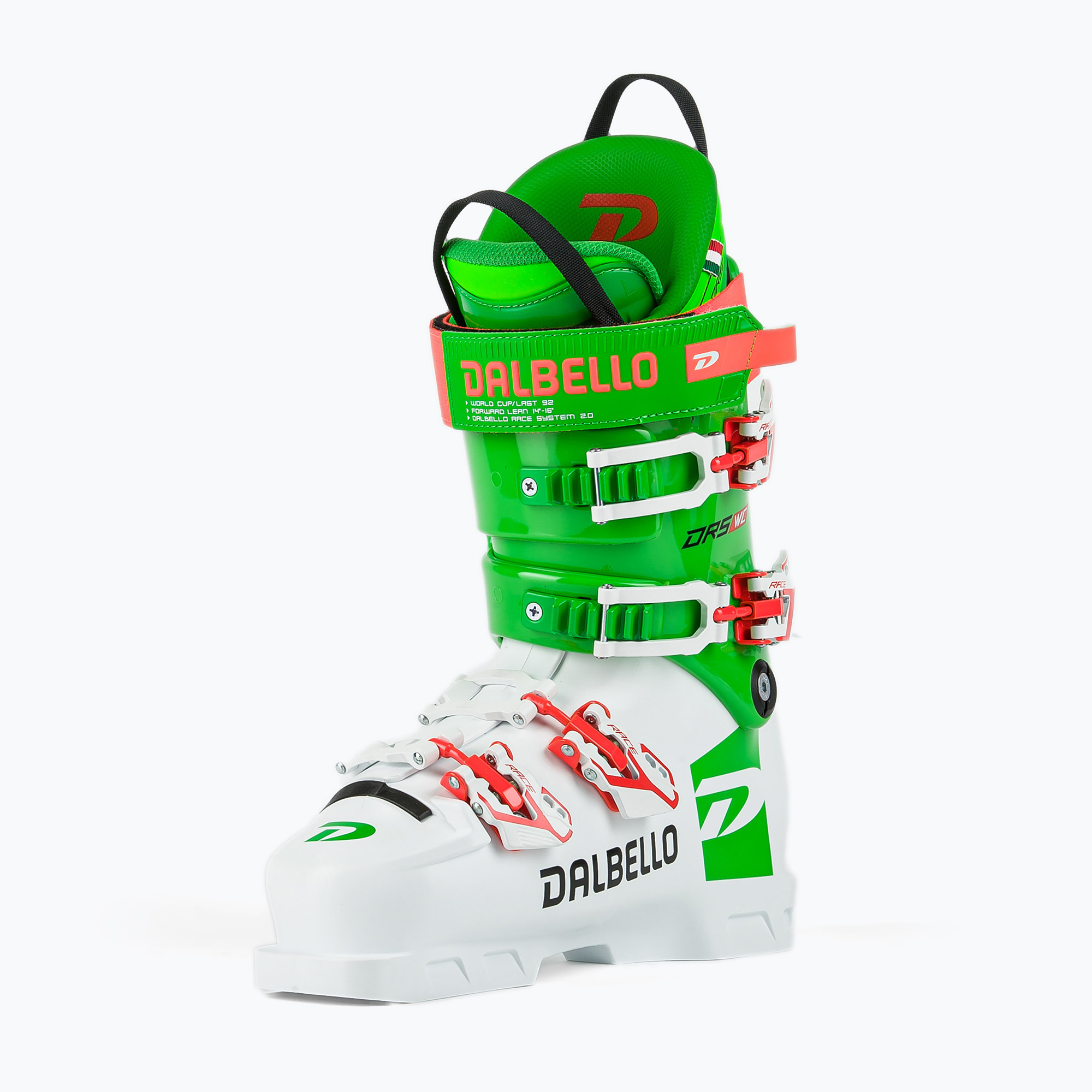 Scarponi da sci Dalbello DRS WC XS bianco/verde corsa (23.5 cm) (DRS WC XS D2301005.00)
