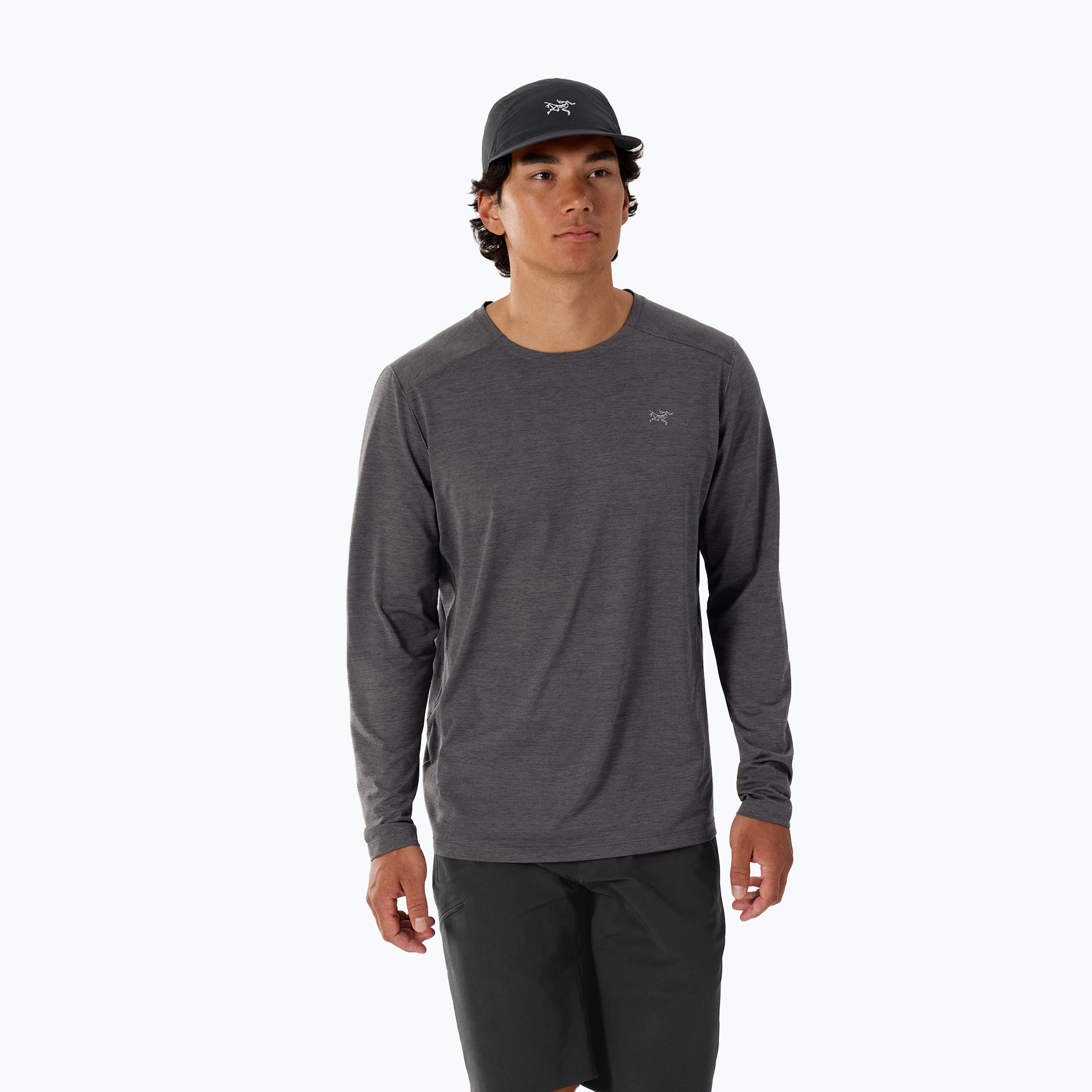 Longsleeve trekkingowy męski Arc'teryx Cormac Crew black heather 