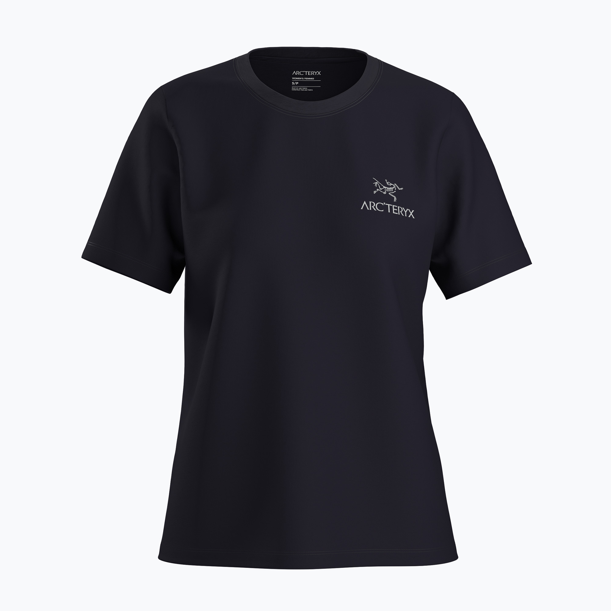 Arc'teryx дамска тениска Kragg Sl Cotton Emblem Crew черна