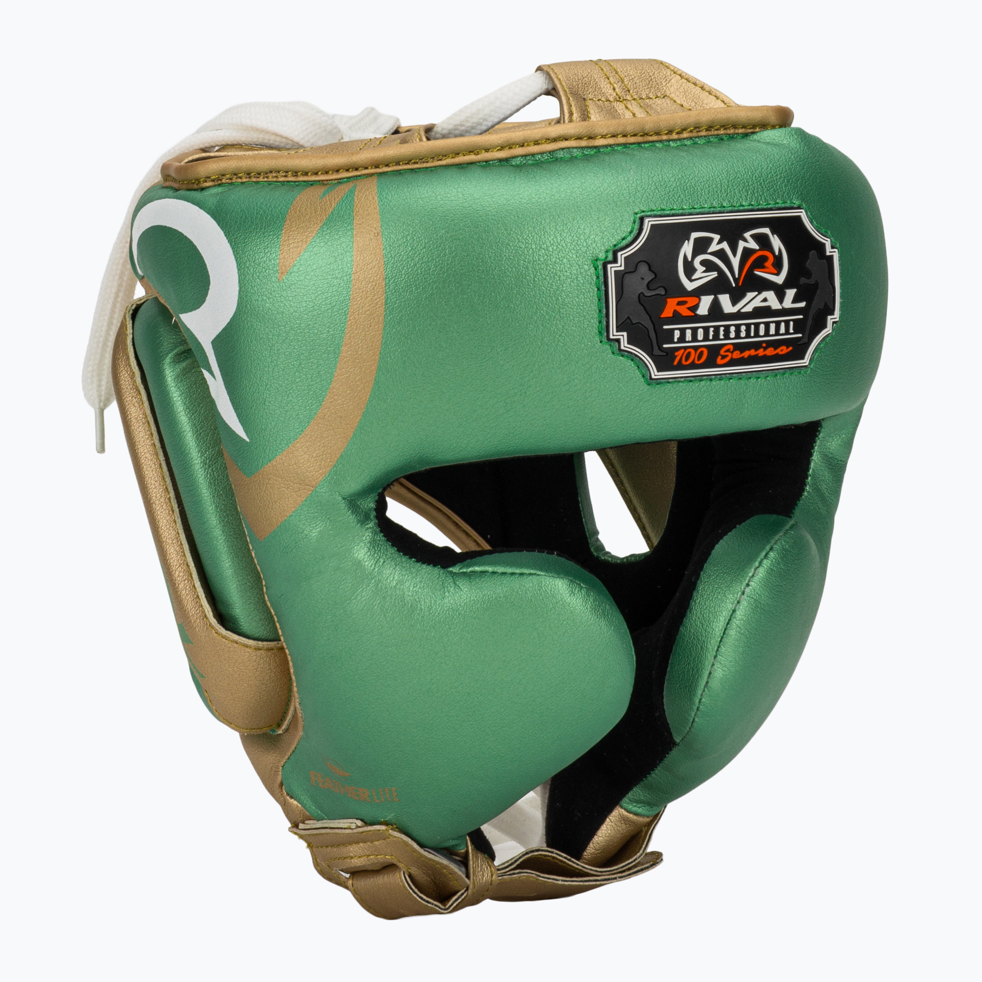 Cască de box Rival RHG100 Professional Headgear green/gold
