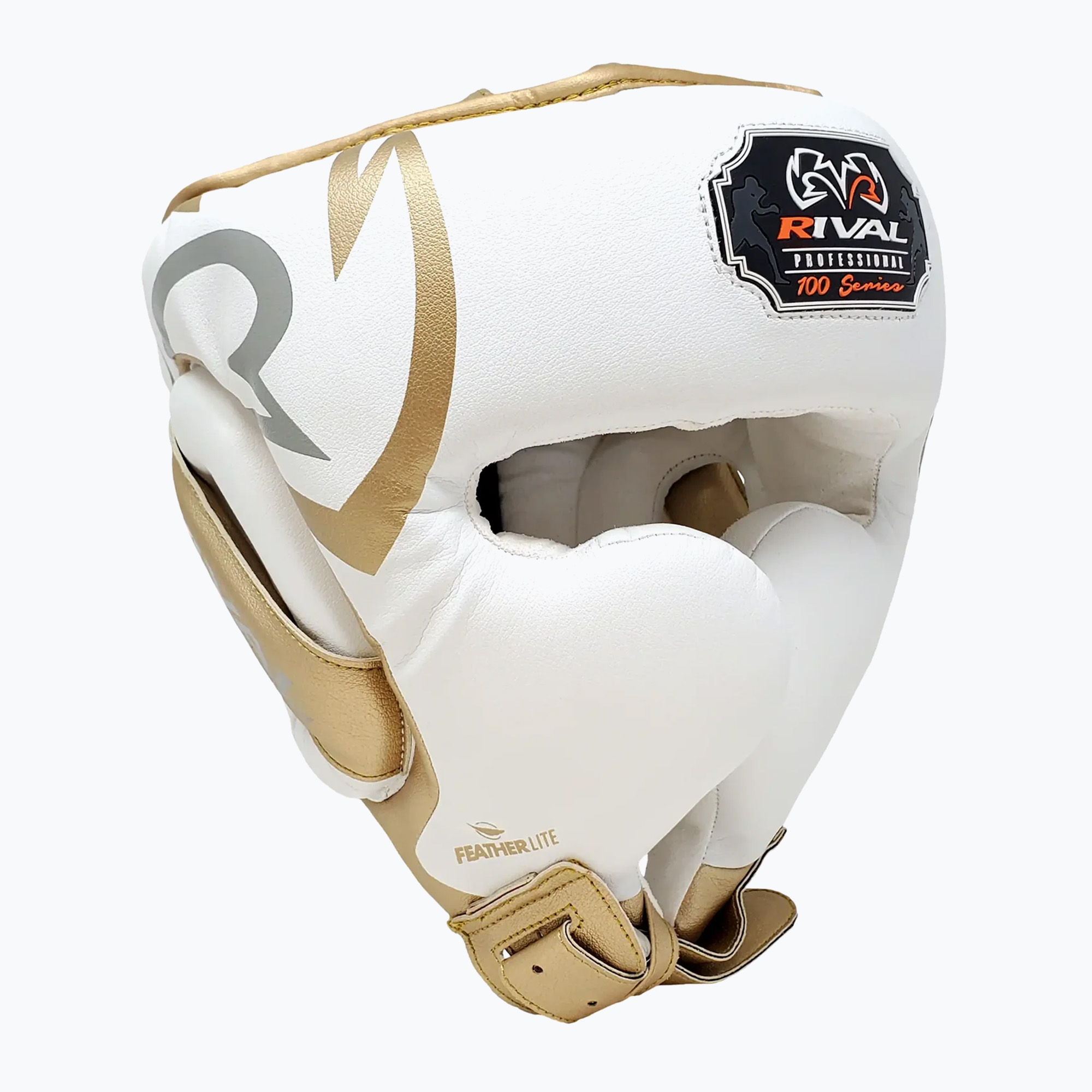 Kask bokserski Rival RHG100 Professional Headgear white/gold 