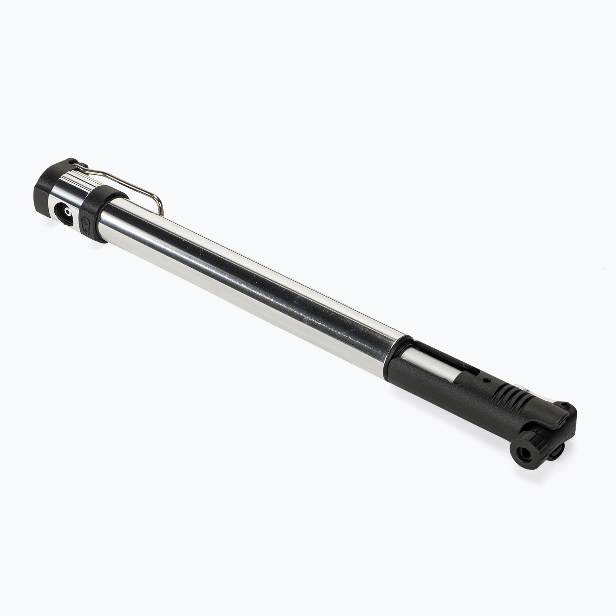 Crankbrothers Klic HV Mini Floor 110 psi strieborná pumpa na bicykel (Klic HV Mini Floor 110 psi CR-16762)