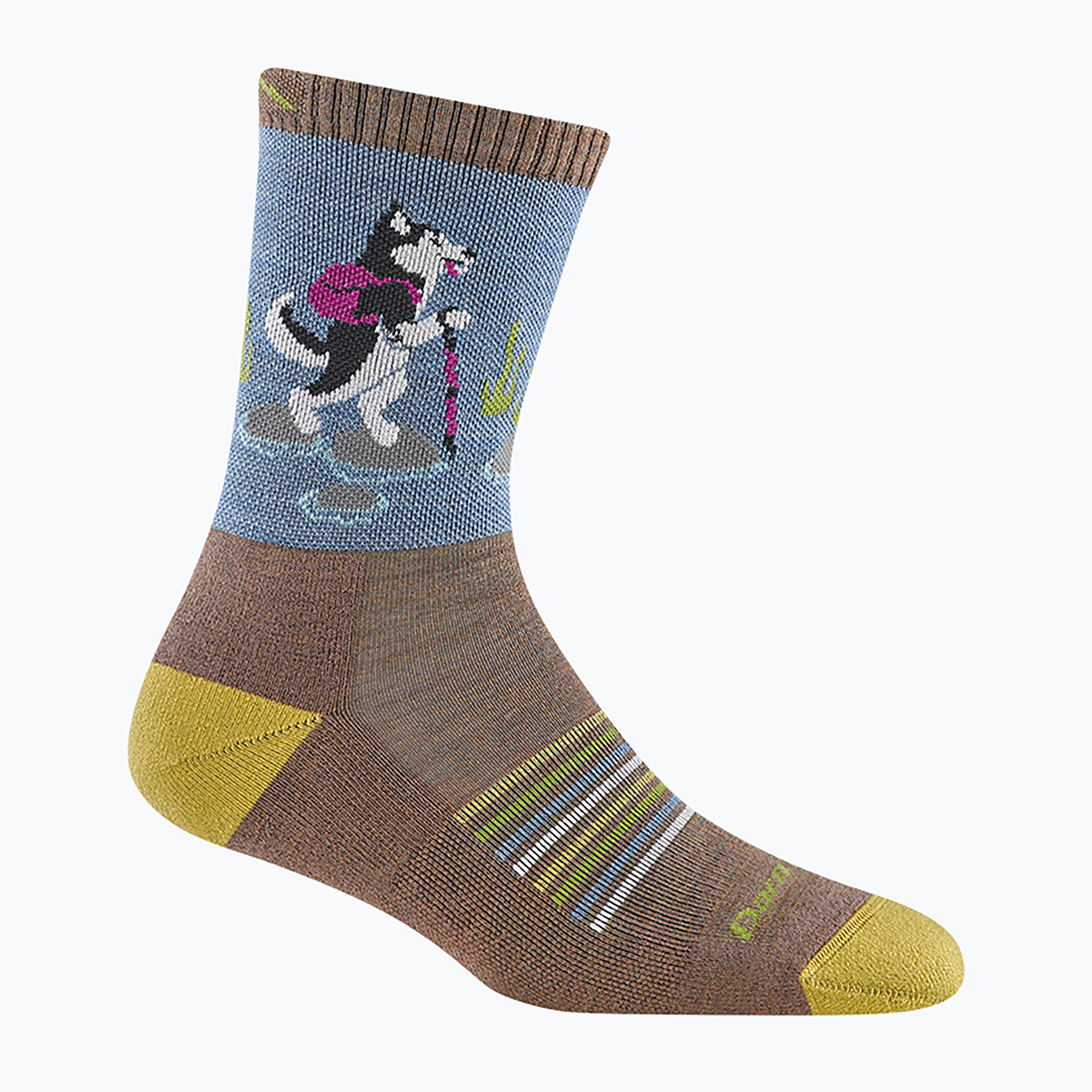 Skarpety damskie Darn Tough Critter Club Micro Crew Cushion bark 