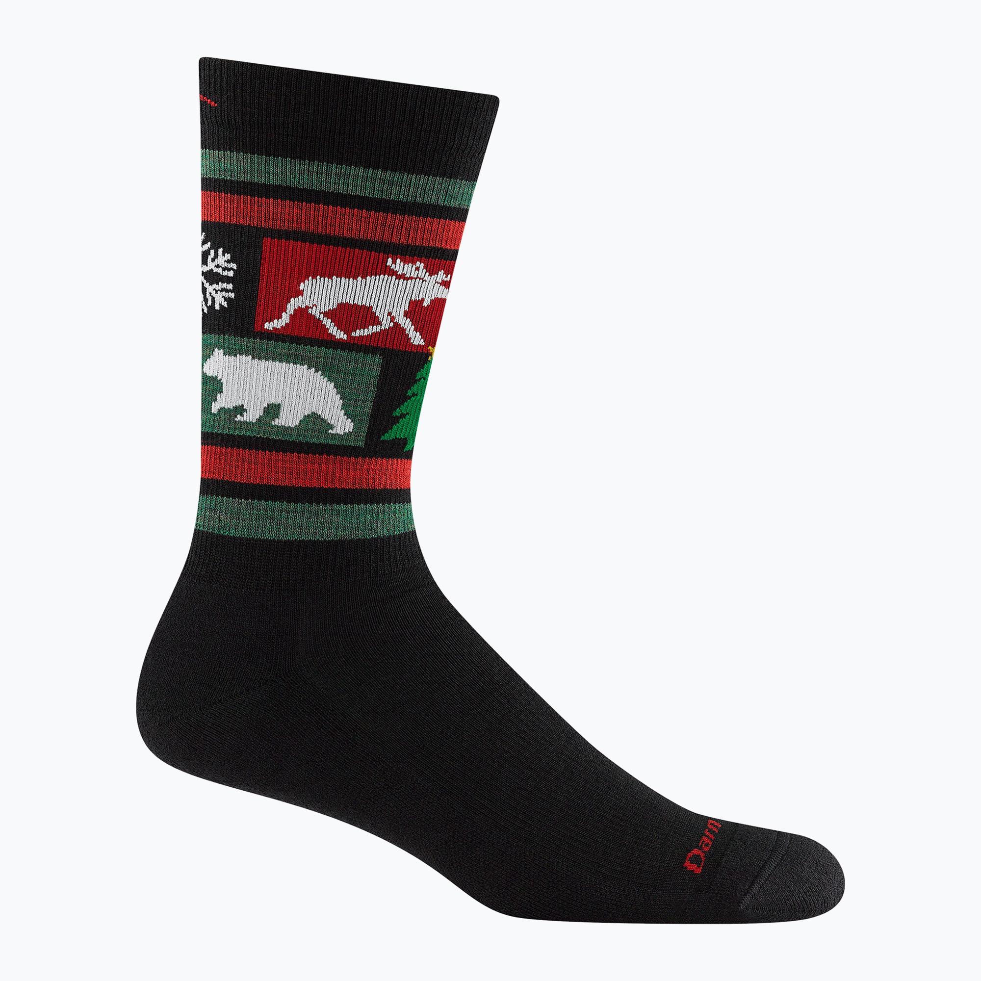Мъжки чорапи Darn Tough Winterlandia Crew Lightweight with Cushion coal