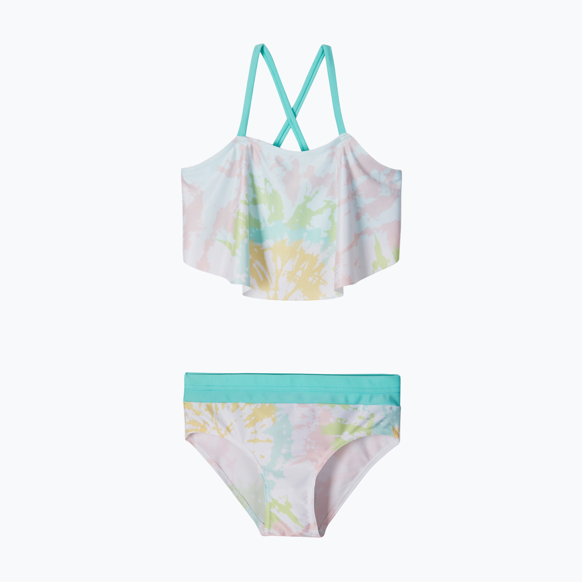 Детски бански от две части Reima Aallokko off white