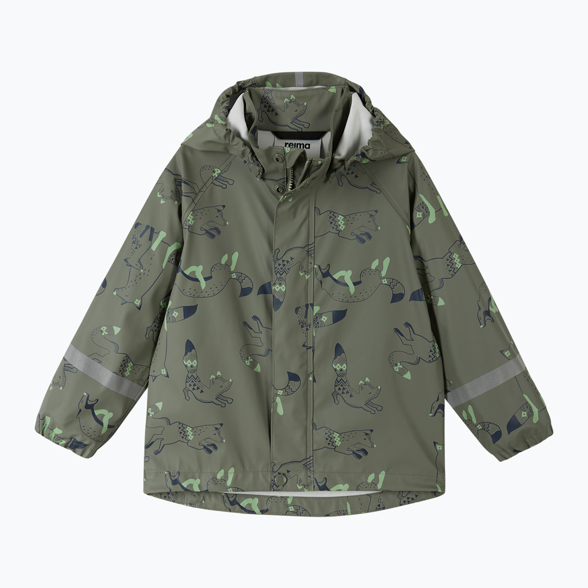 Kurtka przeciwdeszczowa dziecięca Reima Vesi greyish green 5100058A-698B 