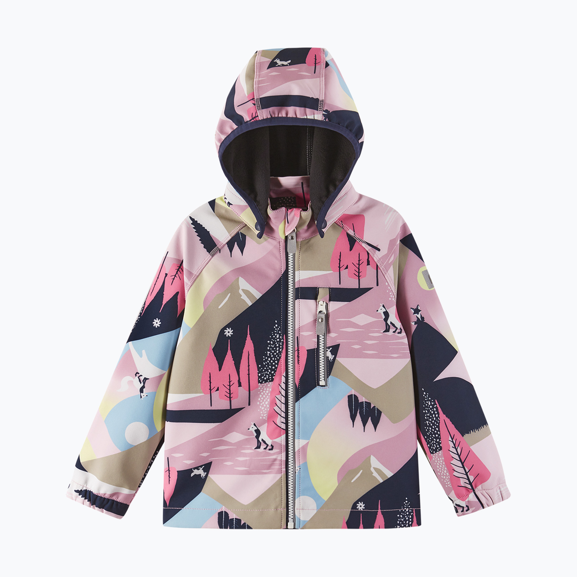 Kurtka softshell dziecięca Reima Vantti grey pink 