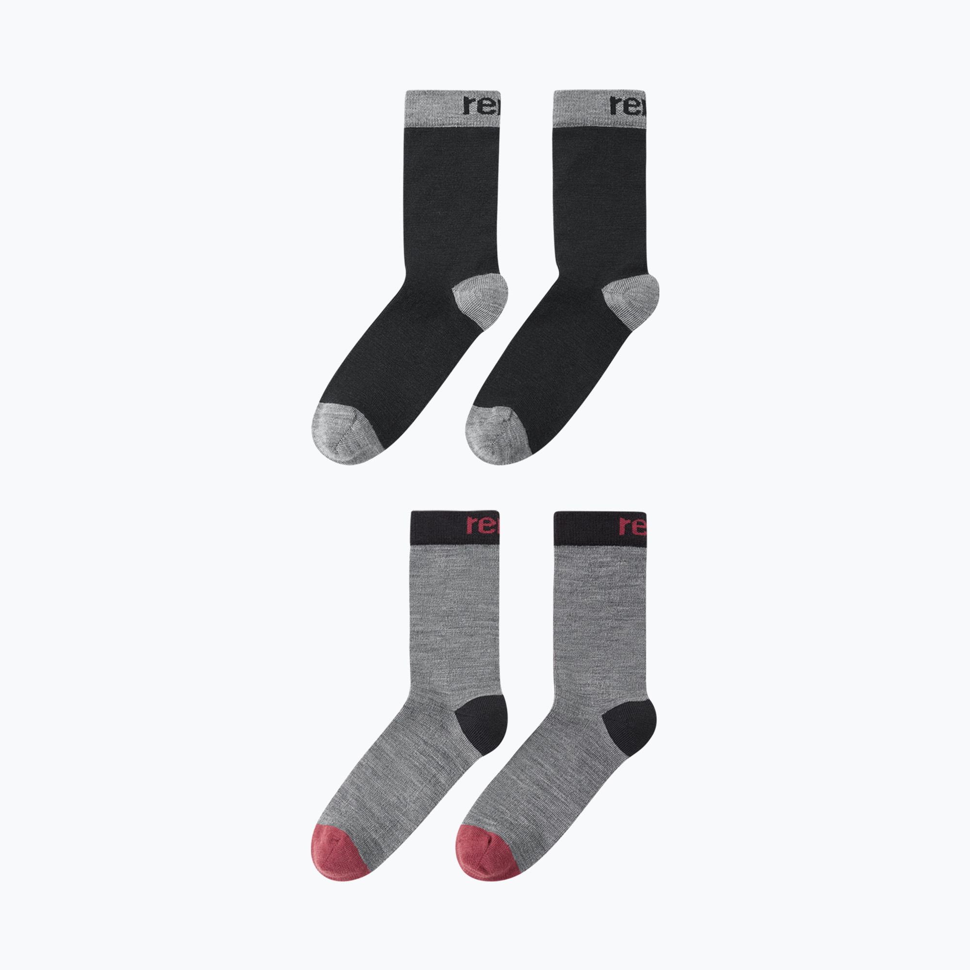 Șosete pentru copii Reima Parit 2 perechi black (Parit 5300309A-999A)
