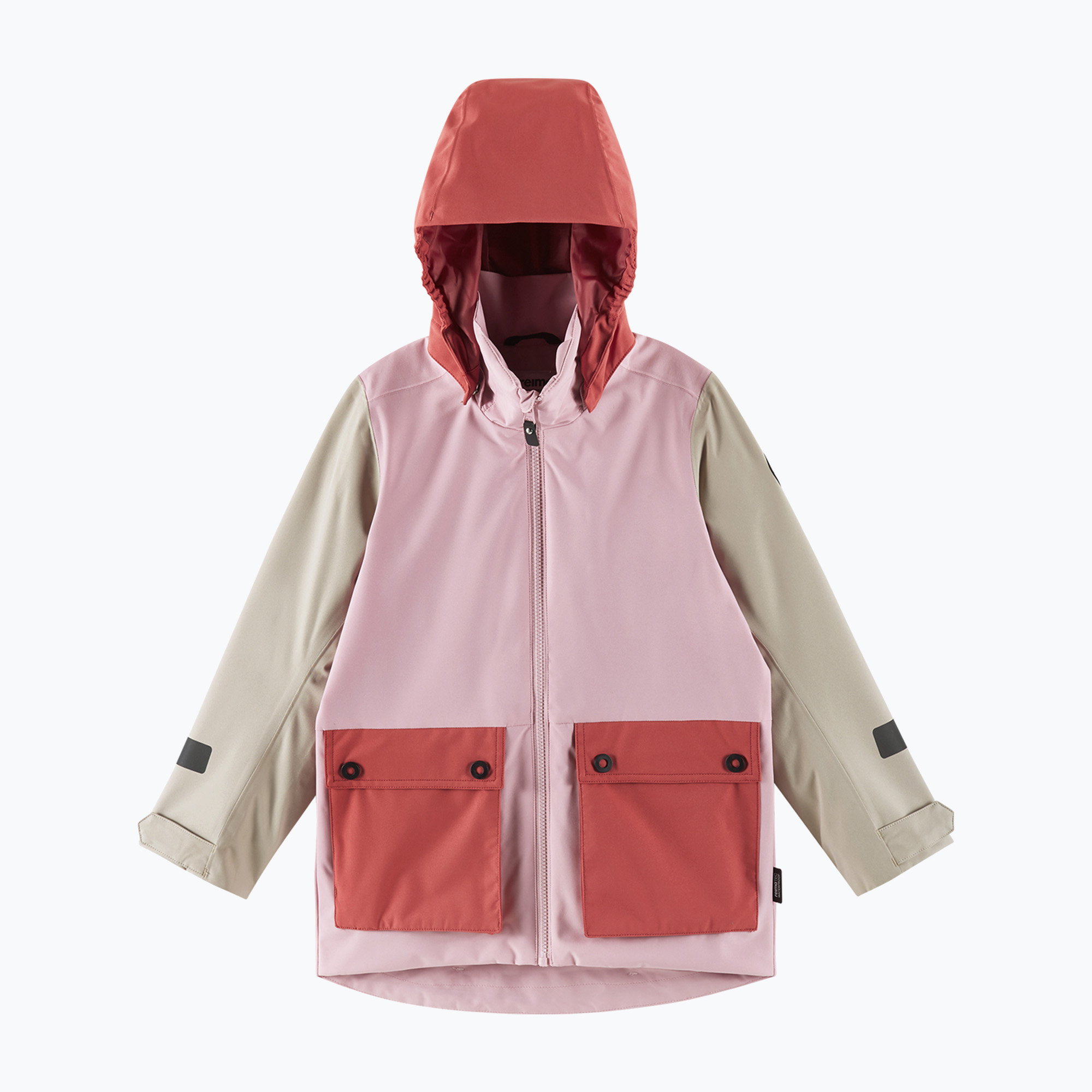 Kurtka softshell dziecięca Reima Sysma grey pink 