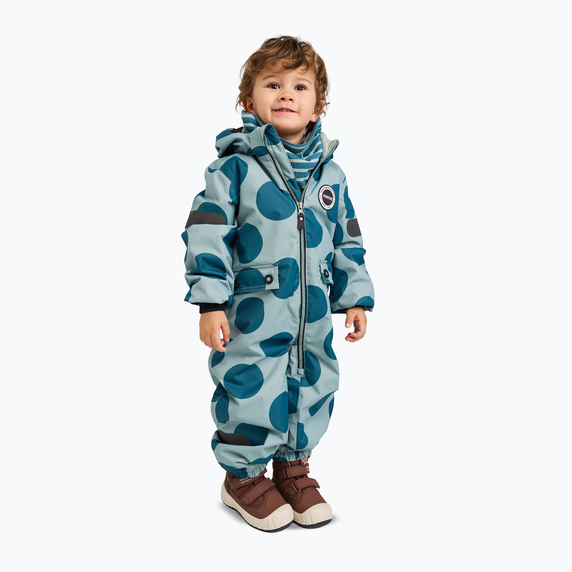 Детски софтшел гащеризон Reima Marte Mid stone green