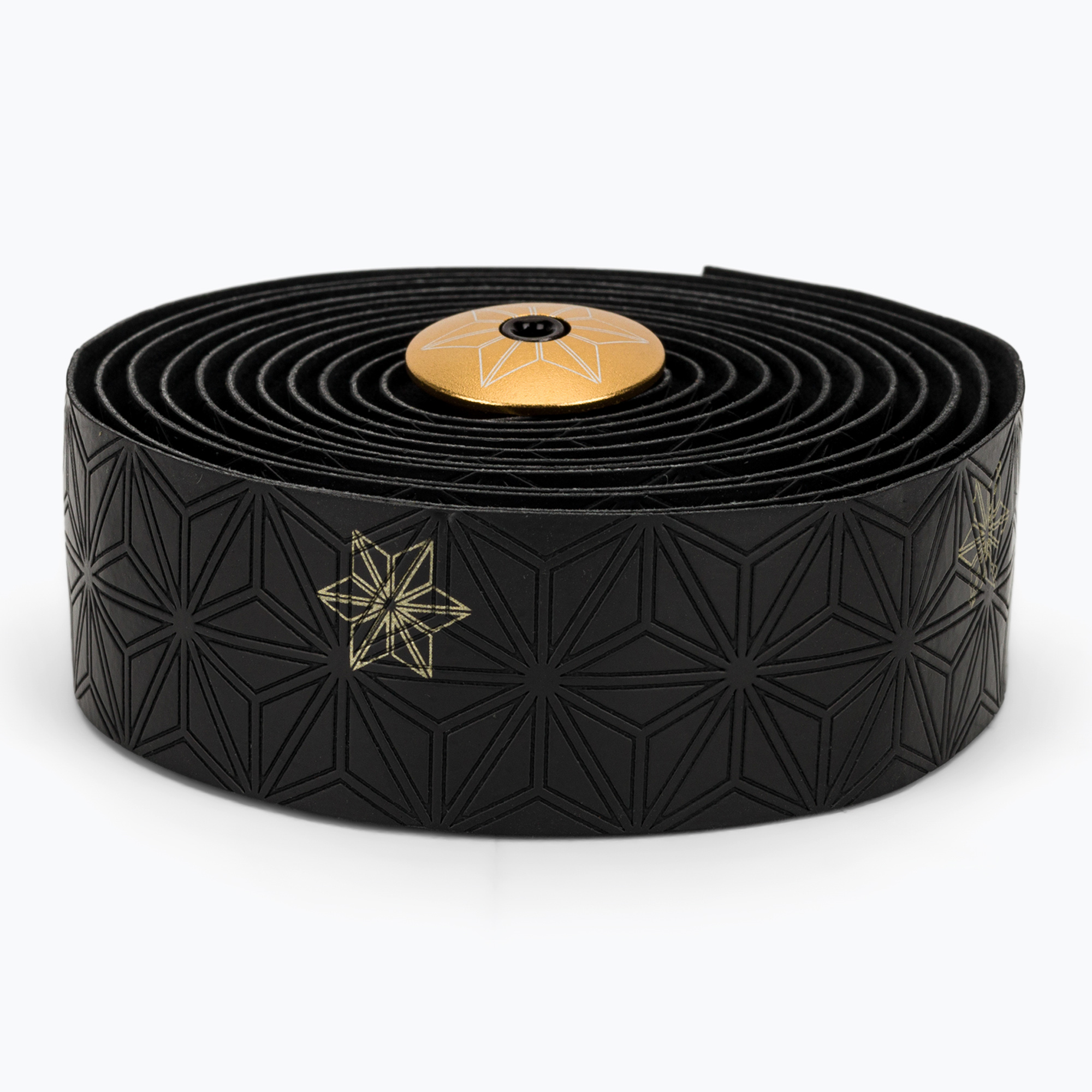 Înveliș pentru ghidon SUPACAZ Super Sticky Kush Galaxy gold print/ano gold plugs
