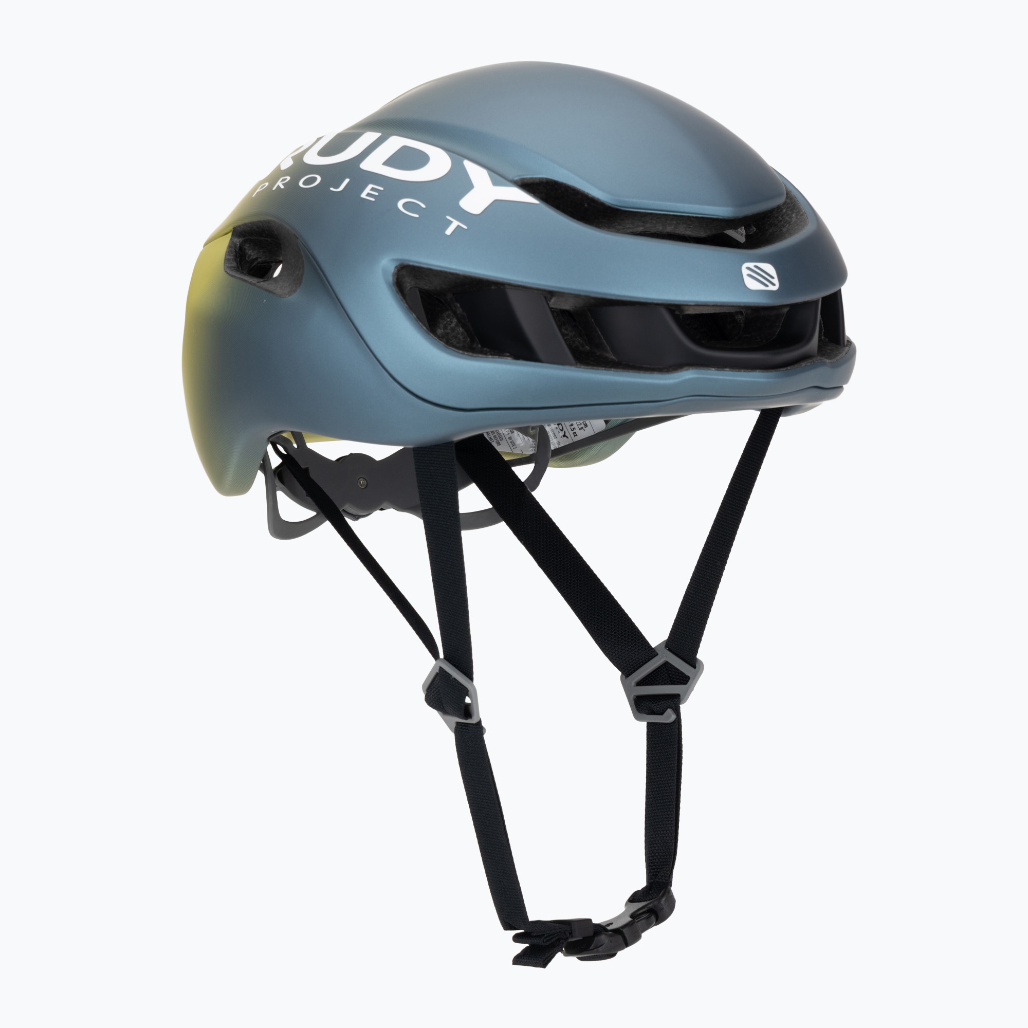 Велосипедна каска Rudy Project Nytron blue avio/apple green metal matte