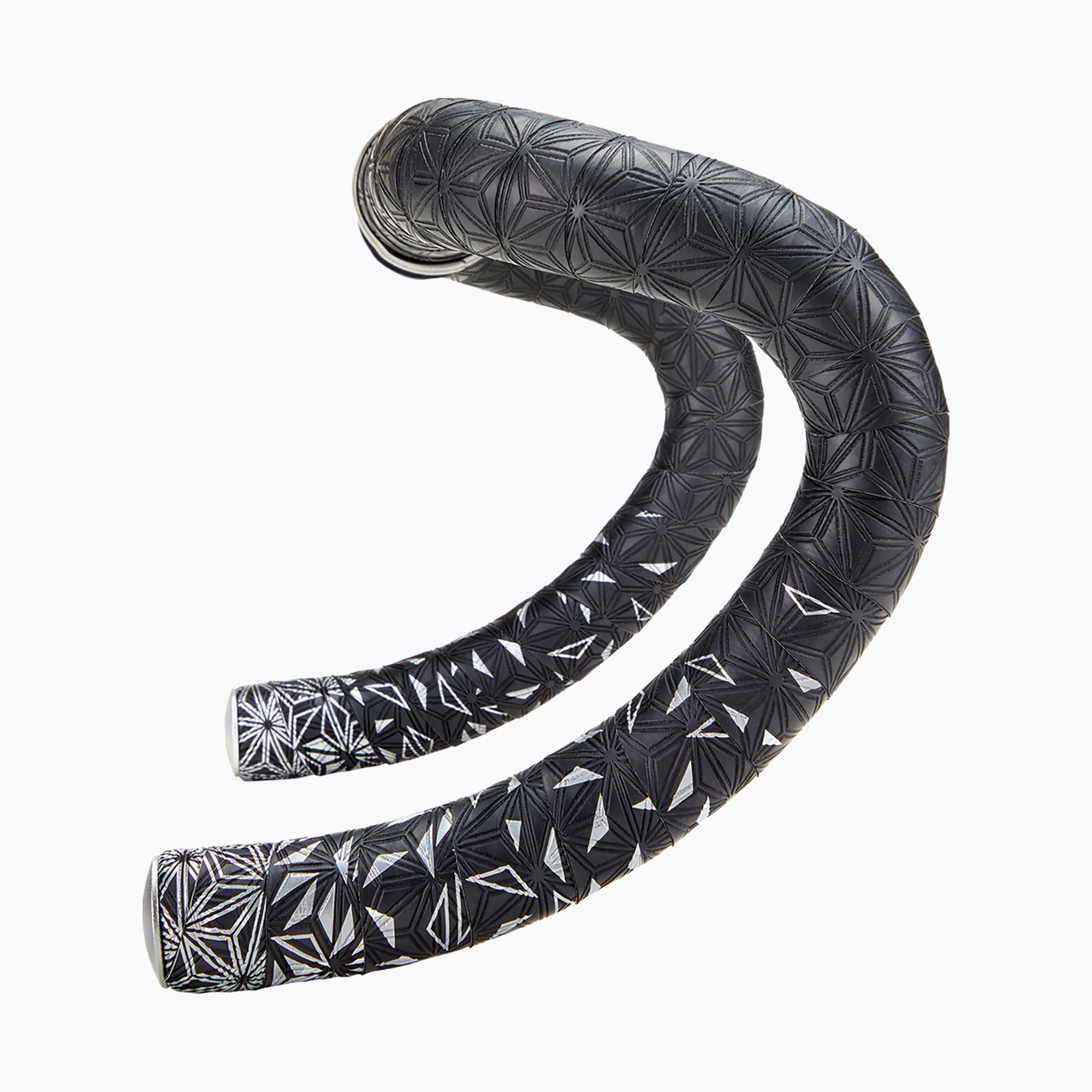 SUPACAZ Super Sticky Kush Star Fade platinum print/ano platinum plugs handlebar wrap (3 mm)