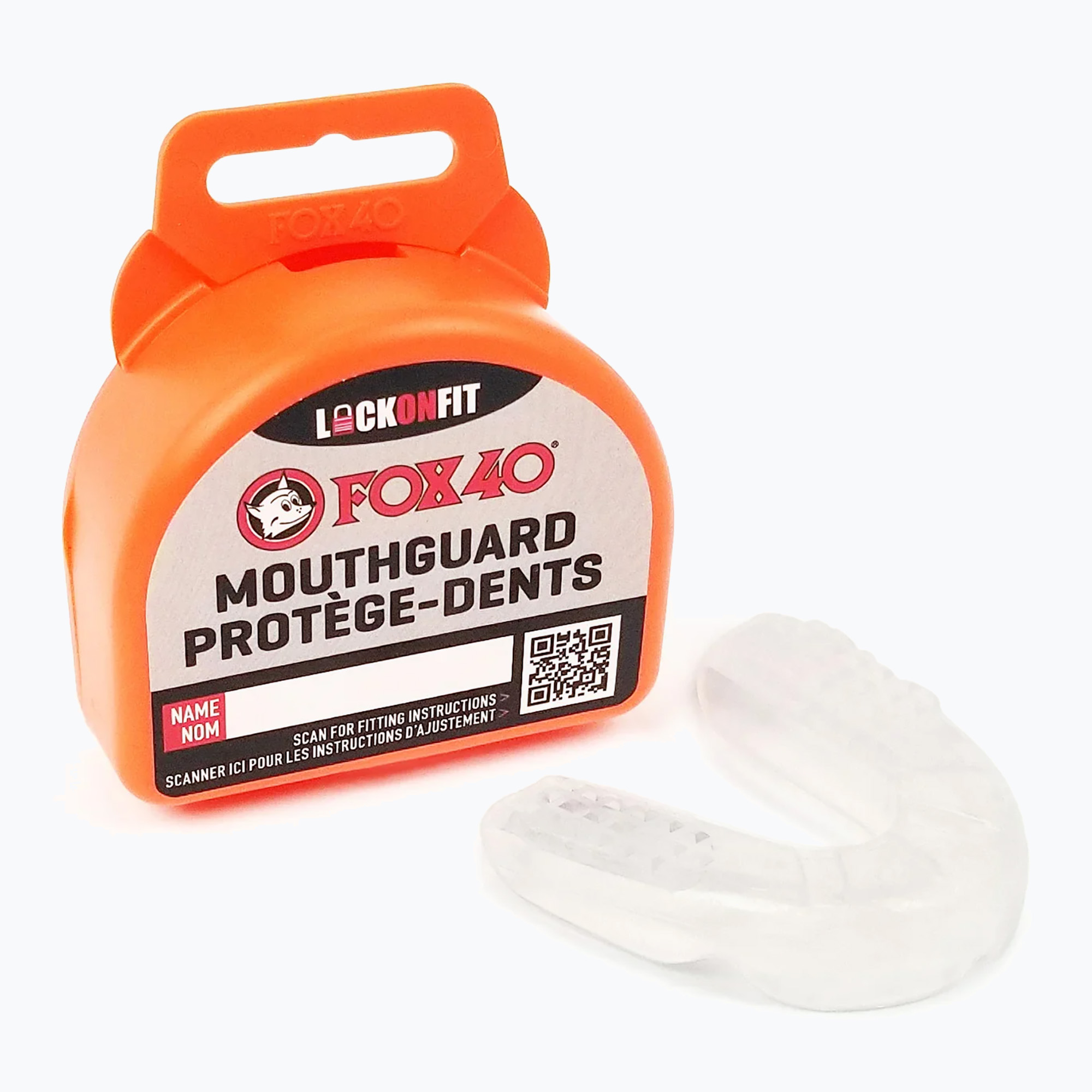 Paradenti per bambini Rival Fox40 Grippguard Mouthguard trasparente (Fox40 Grippguard Mouthguard F40GM-CLEAR-JR)