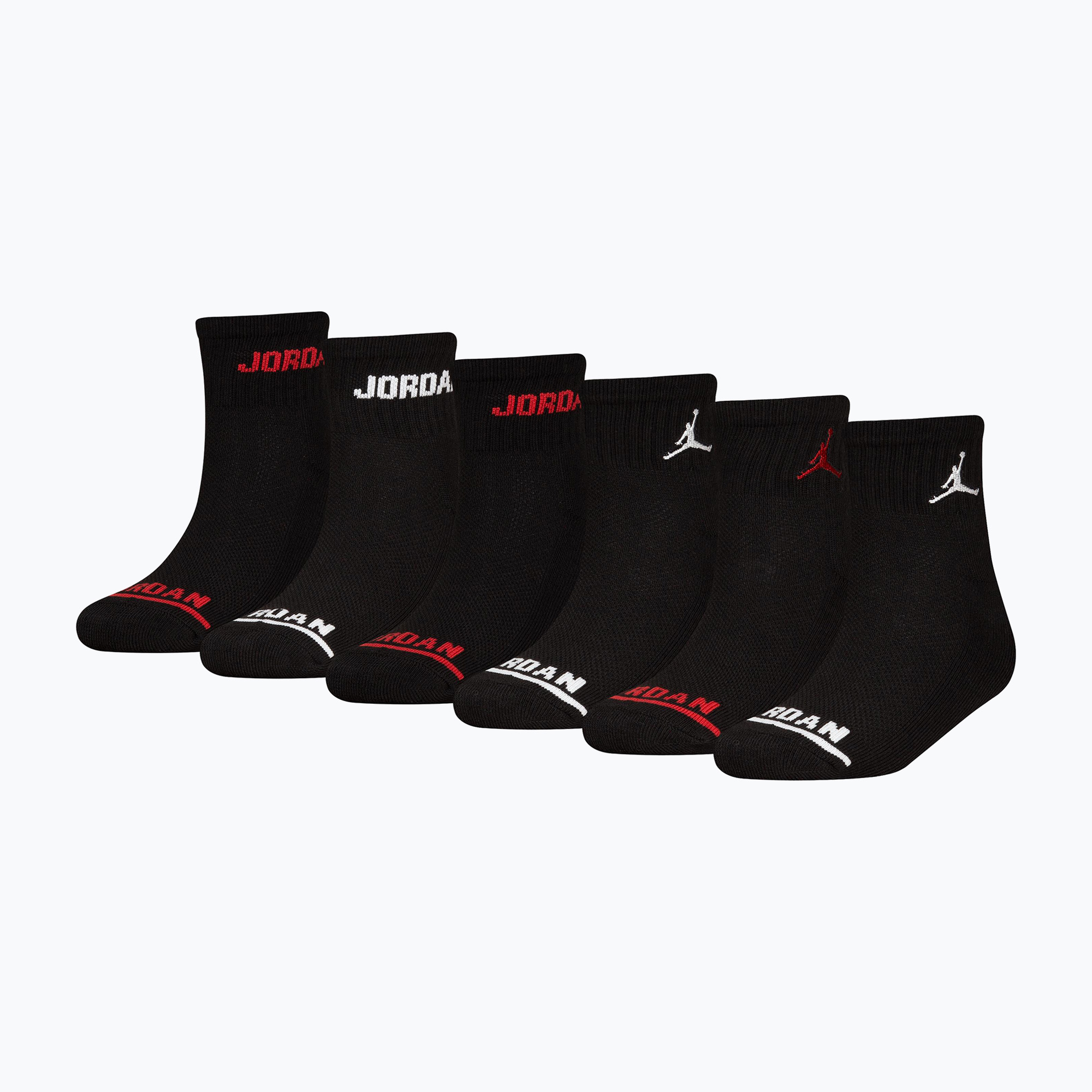 Skarpetki dziecięce Nike Jordan Legend Ankle Quarter 6 pack black