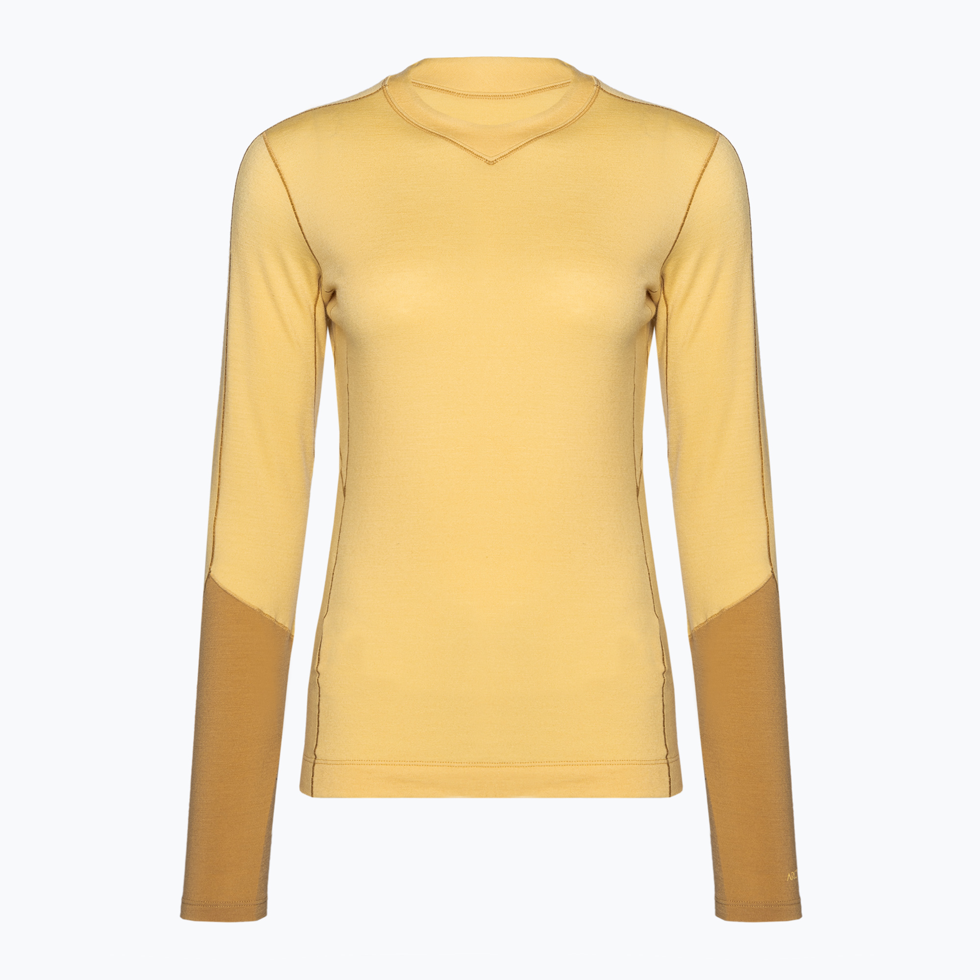 Arc'teryx Rho Wool Crew manica lunga termica da donna sunstone/retreat (XS) (Rho Wool LS Crew X000006251029)