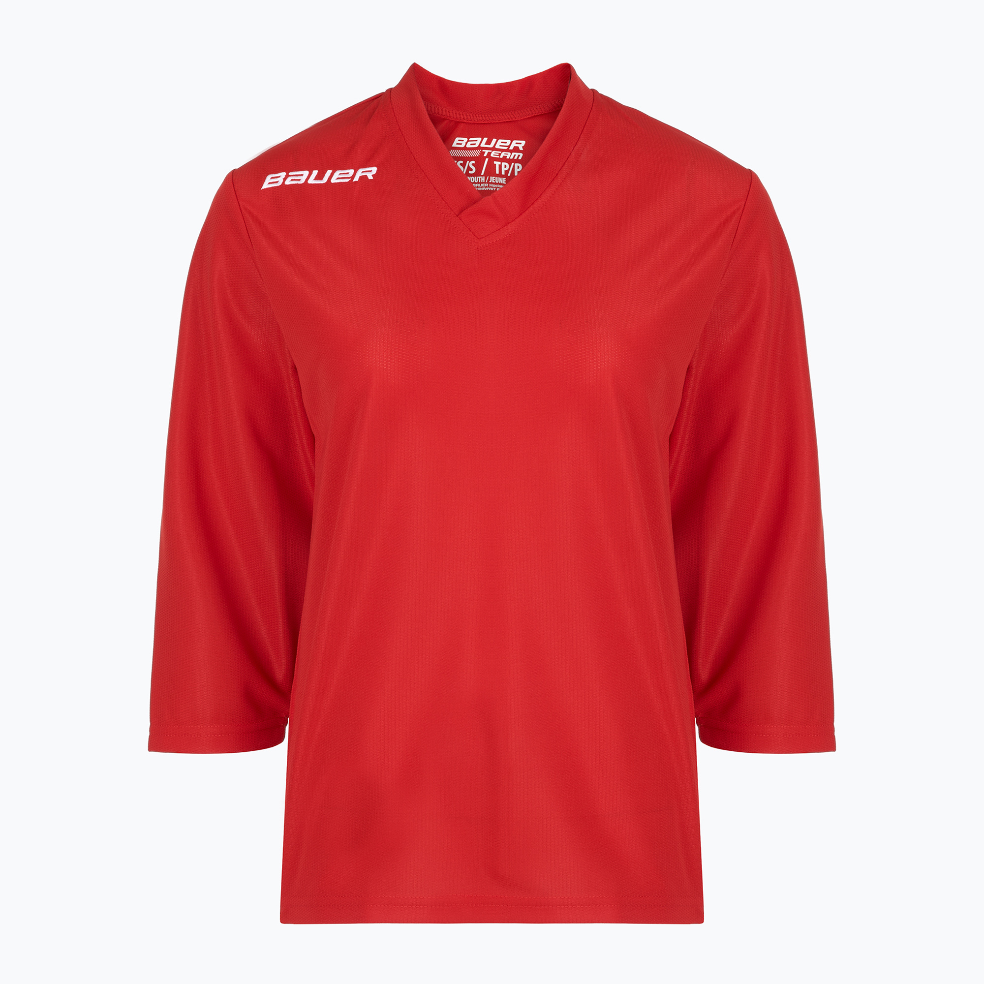 Детска блуза с дълъг ръкав за хокей Bauer Flex Practice Jersey Jr red