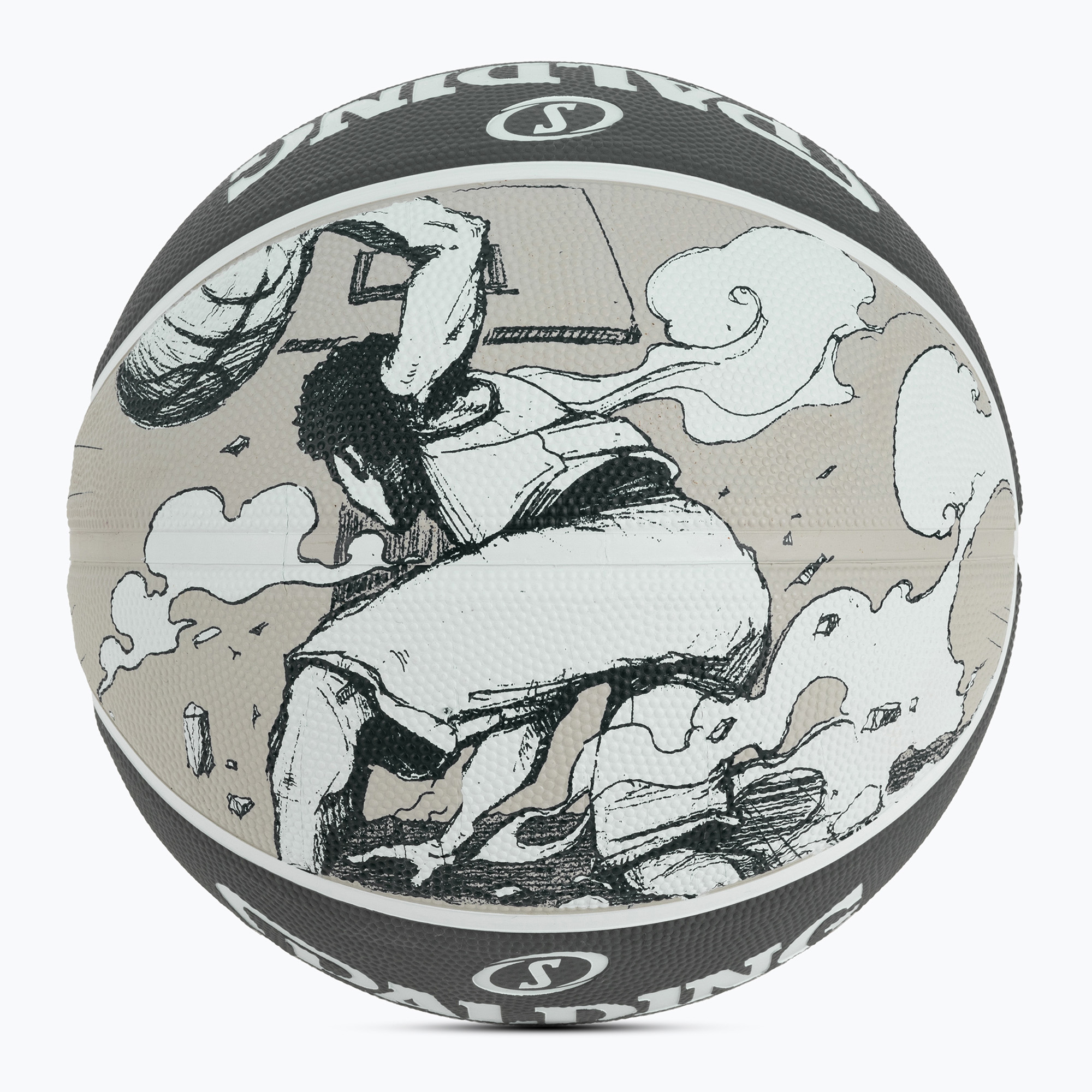 Piłka do koszykówki Spalding Sketch Jump czarna/szara rozmiar 7 